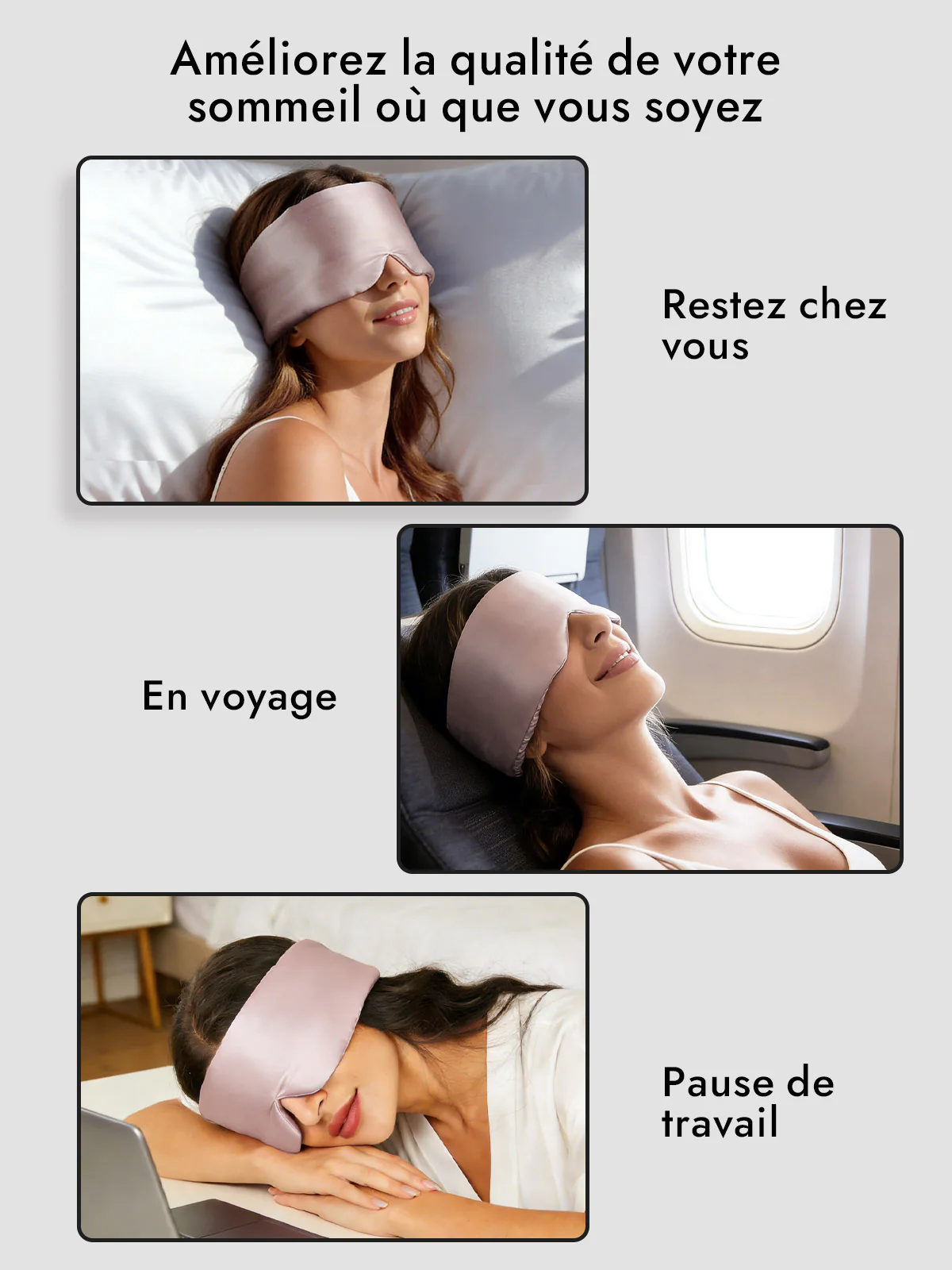 Masque pour les Yeux en Soie Élégante D‘Une Seule Pièce - Image 6