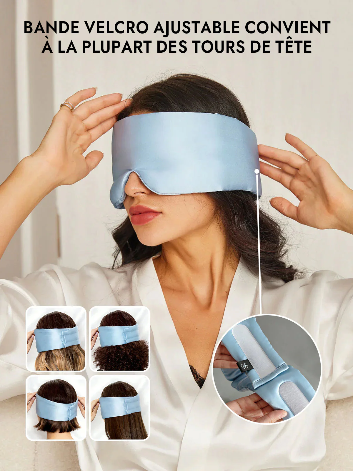 Masque pour les Yeux en Soie Élégante D‘Une Seule Pièce - Image 64