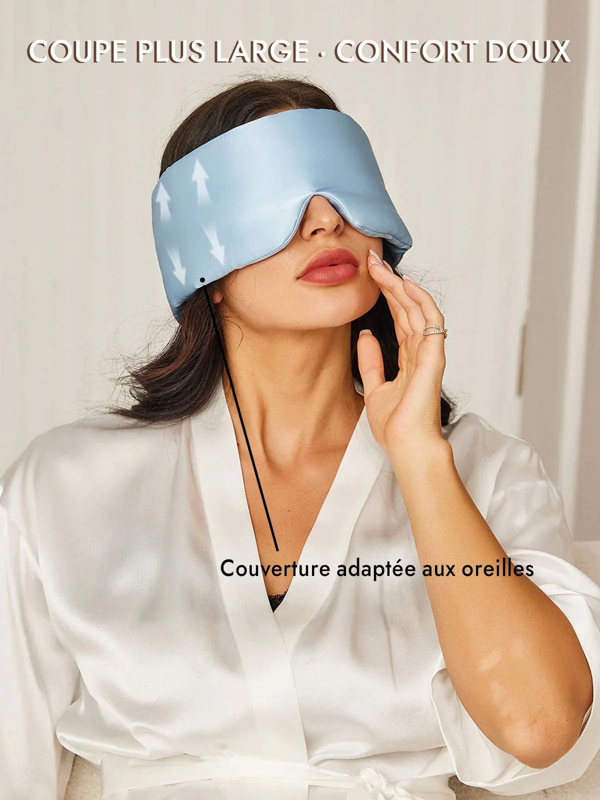 Masque pour les Yeux en Soie Élégante D‘Une Seule Pièce - Image 65