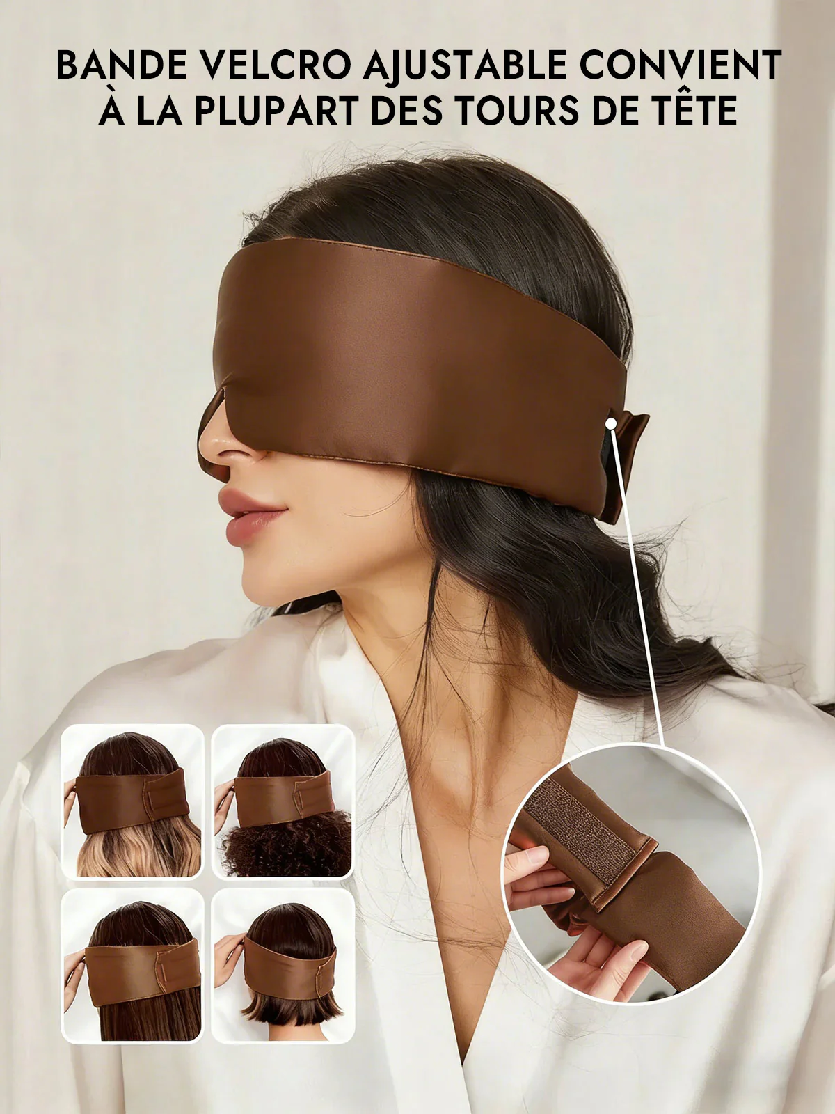Masque pour les Yeux en Soie Élégante D‘Une Seule Pièce - Image 70