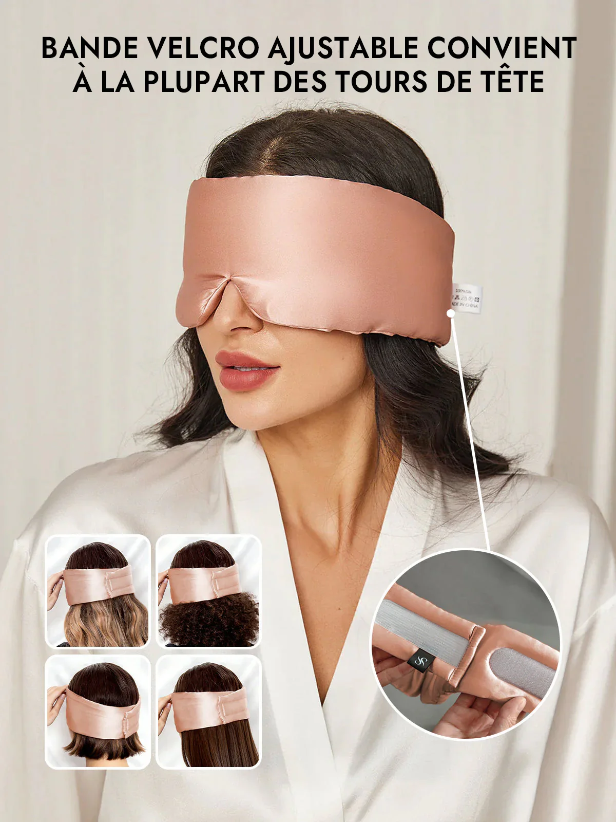 Masque pour les Yeux en Soie Élégante D‘Une Seule Pièce - Image 76