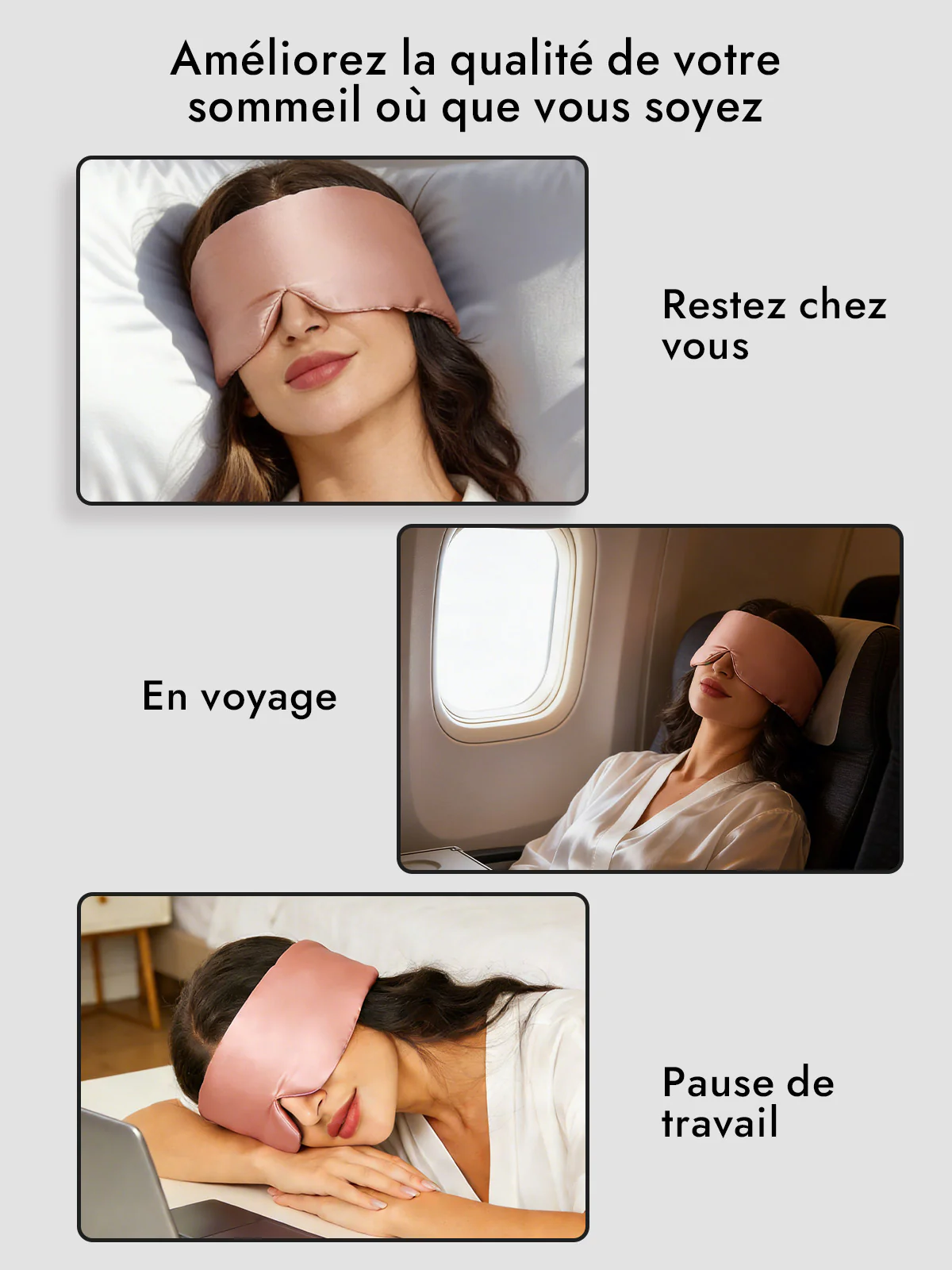 Masque pour les Yeux en Soie Élégante D‘Une Seule Pièce - Image 78