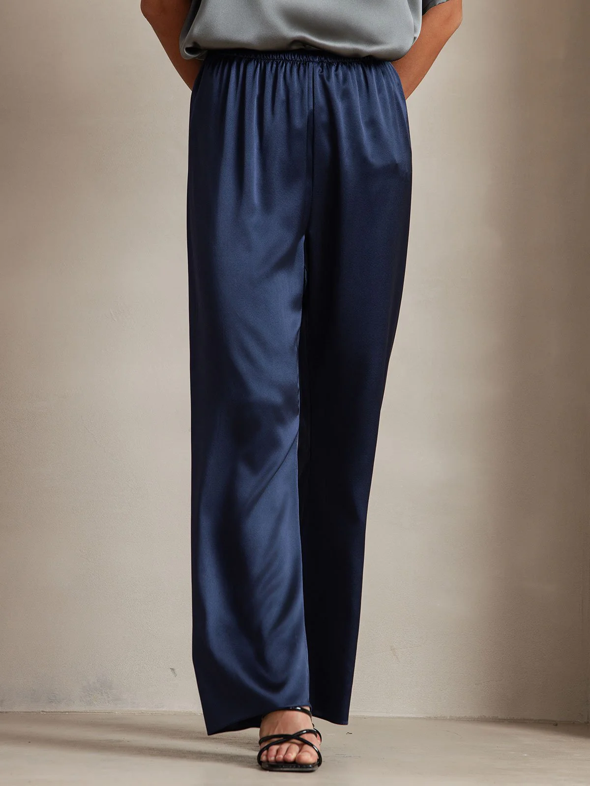 19Momme Pantalons à Jambes Larges Taille Haute et Tendance - Image 19