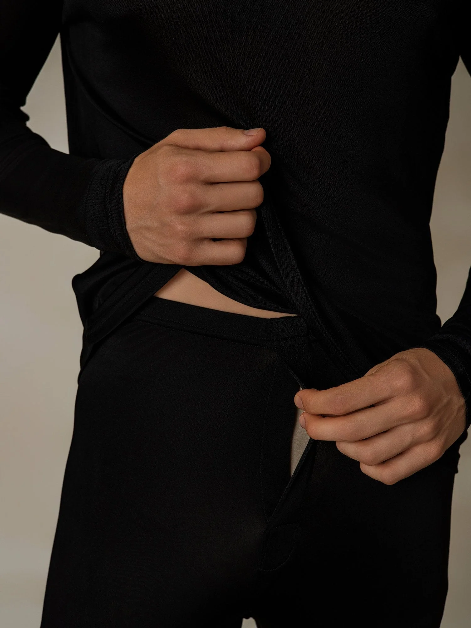 Sous-vêtements Longs À Manches Longues En Jersey De Soie Pour Homme - Image 11