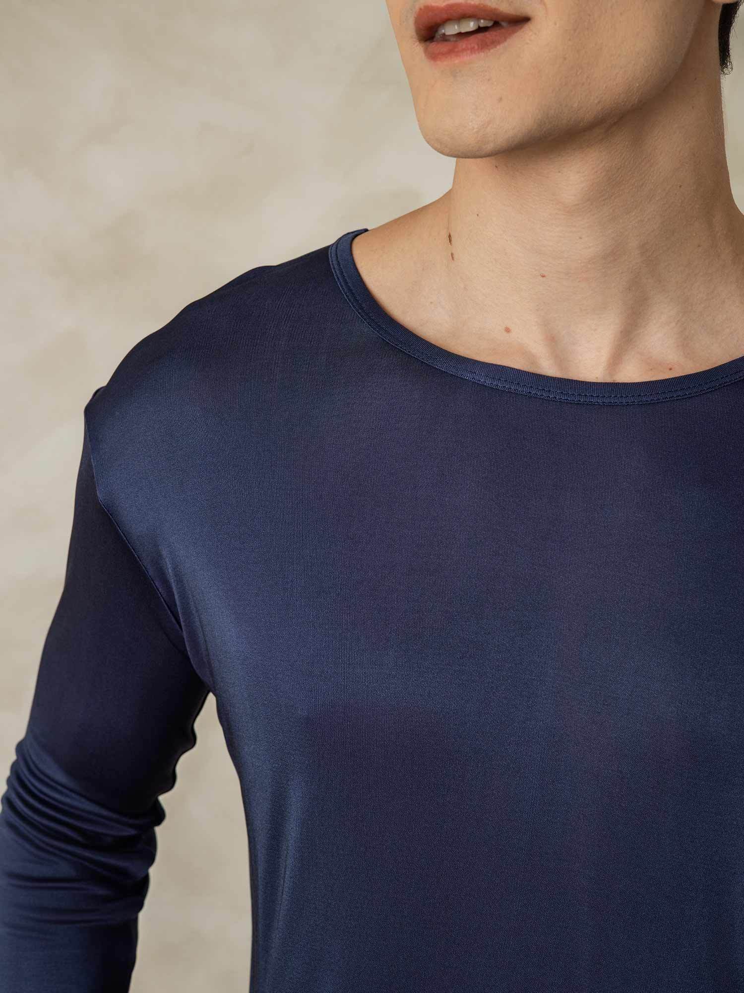 Sous-vêtements Longs À Manches Longues En Jersey De Soie Pour Homme - Image 15