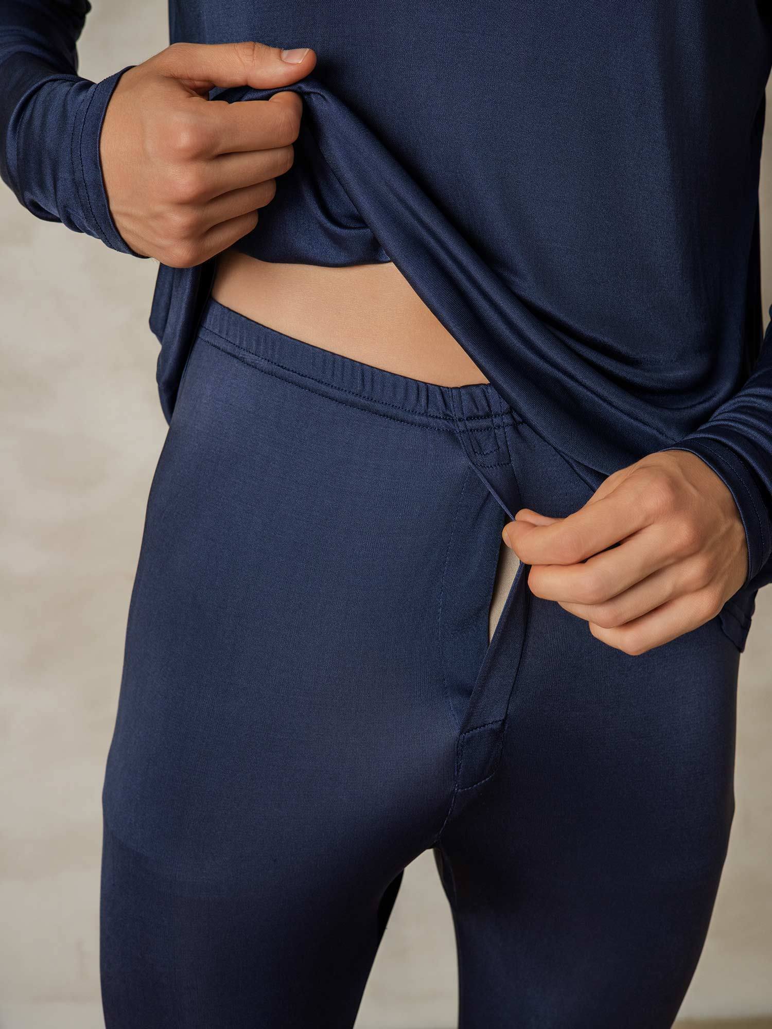 Sous-vêtements Longs À Manches Longues En Jersey De Soie Pour Homme - Image 16