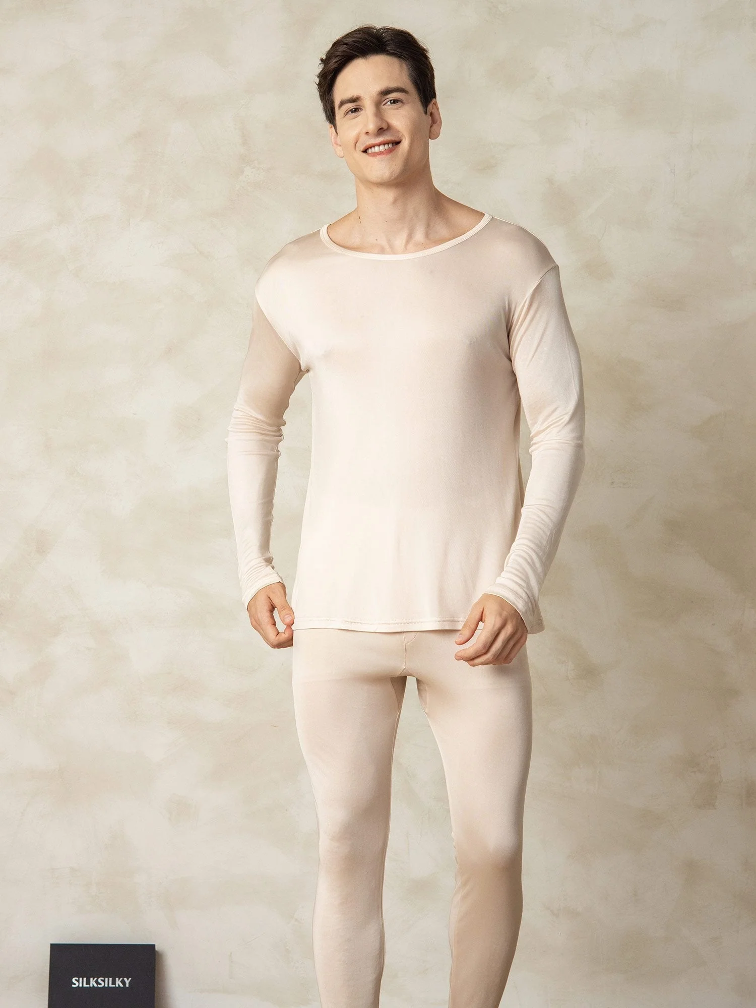 Sous-vêtements Longs À Manches Longues En Jersey De Soie Pour Homme - Image 20