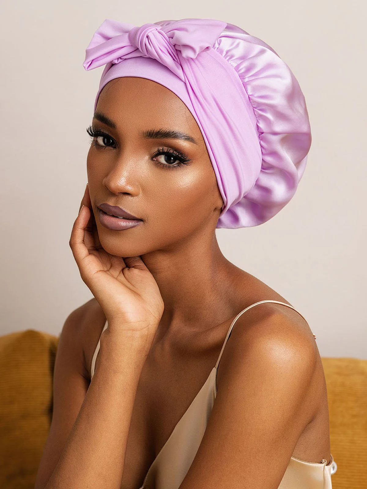 Soie Pure Nœud Bonnet de Nuit - Image 83