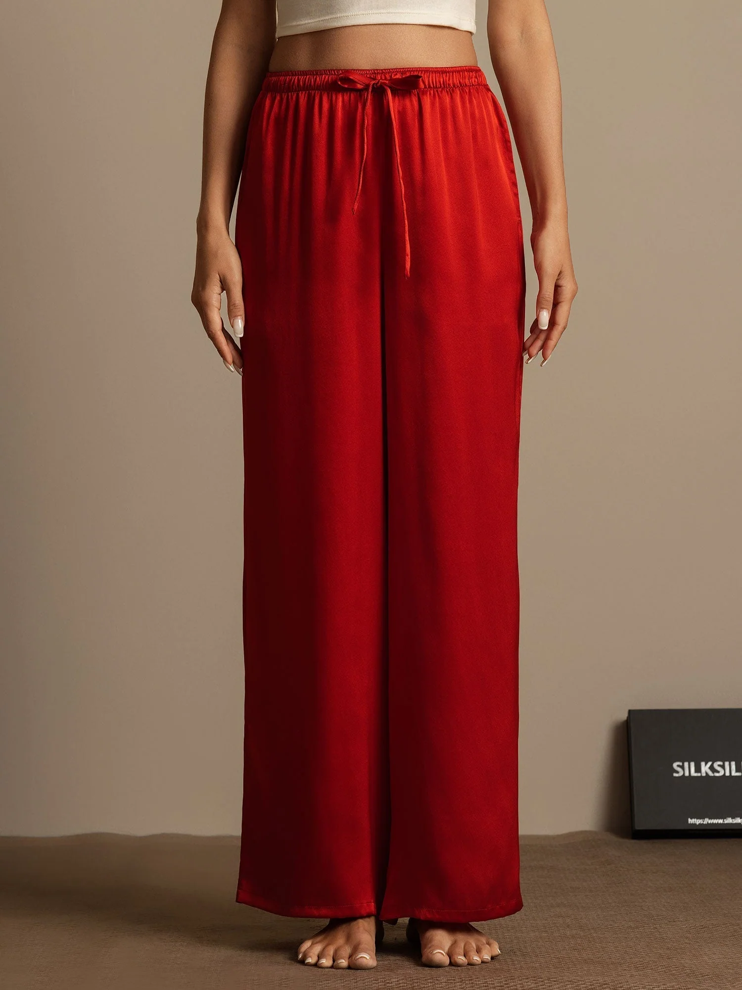 Pantalon Large en 100% Soie de Mûrier pour Femmes - Image 45