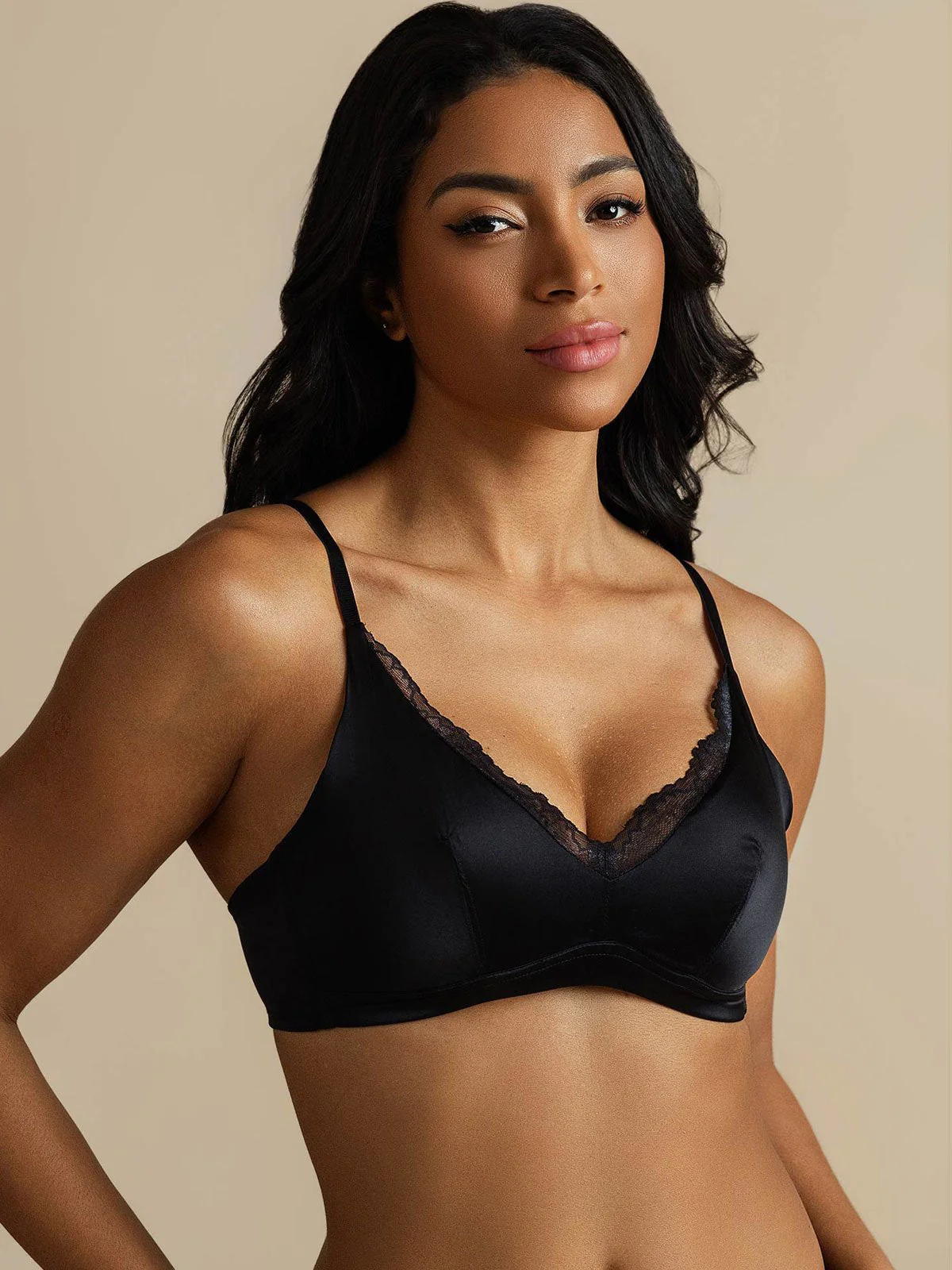Pure Soie Soutien-gorge Classique En Dentelle Sans Armature - Image 16