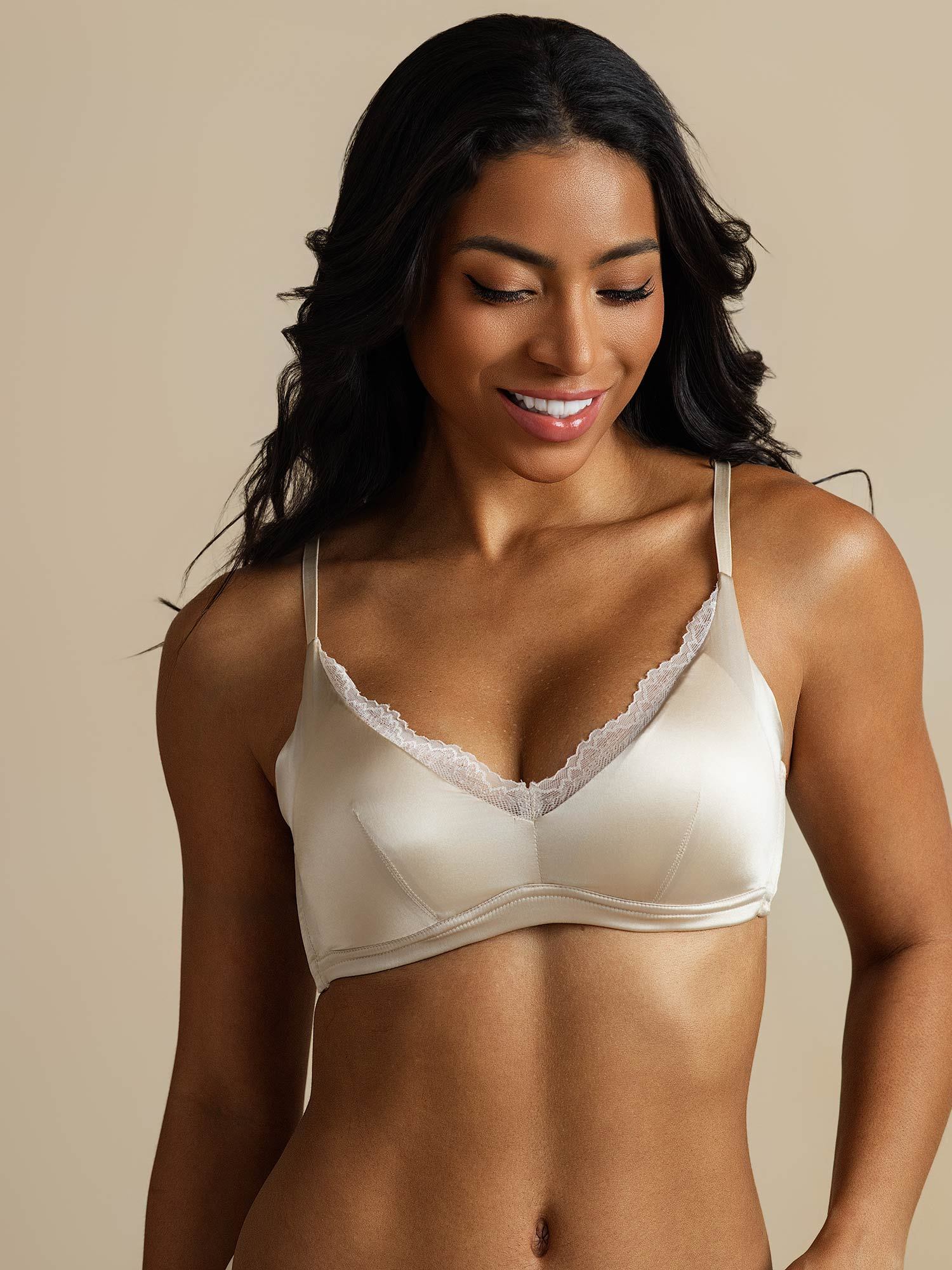 Pure Soie Soutien-gorge Classique En Dentelle Sans Armature - Image 8