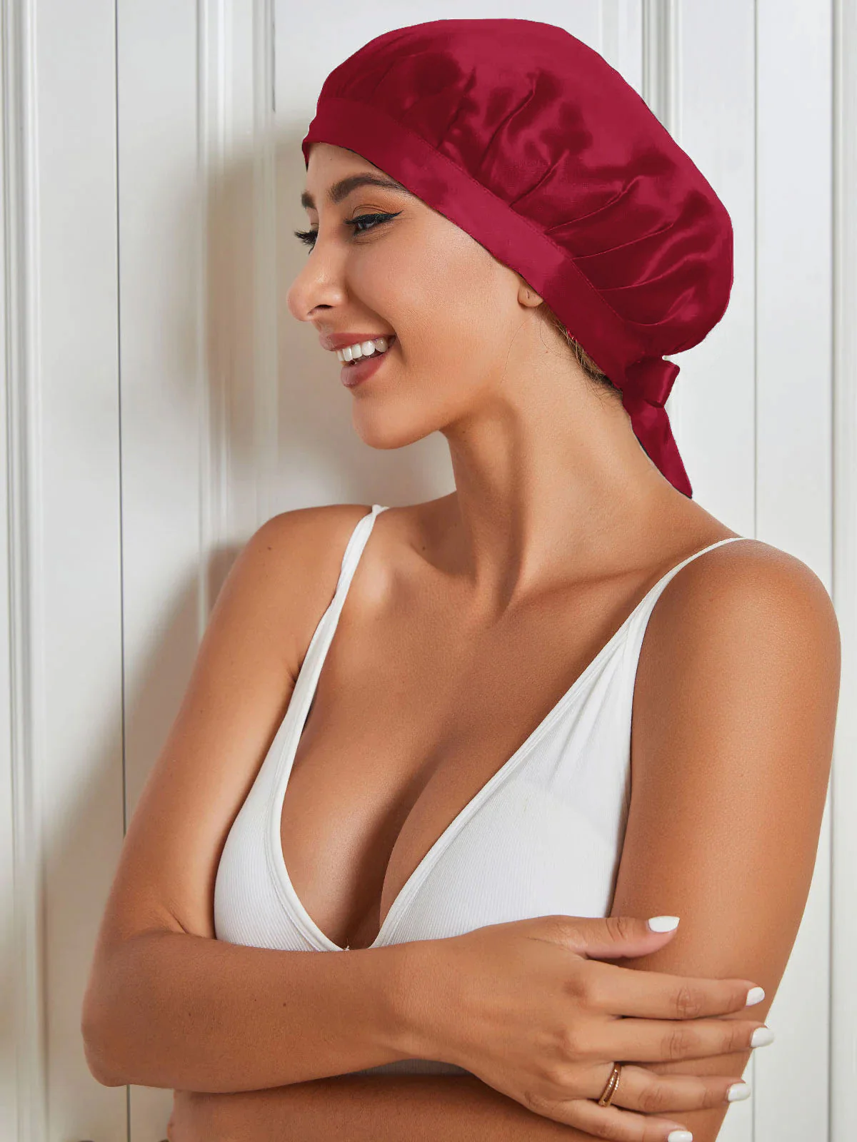 Bonnet Classique en Pure Soie avec Rubans - Image 35