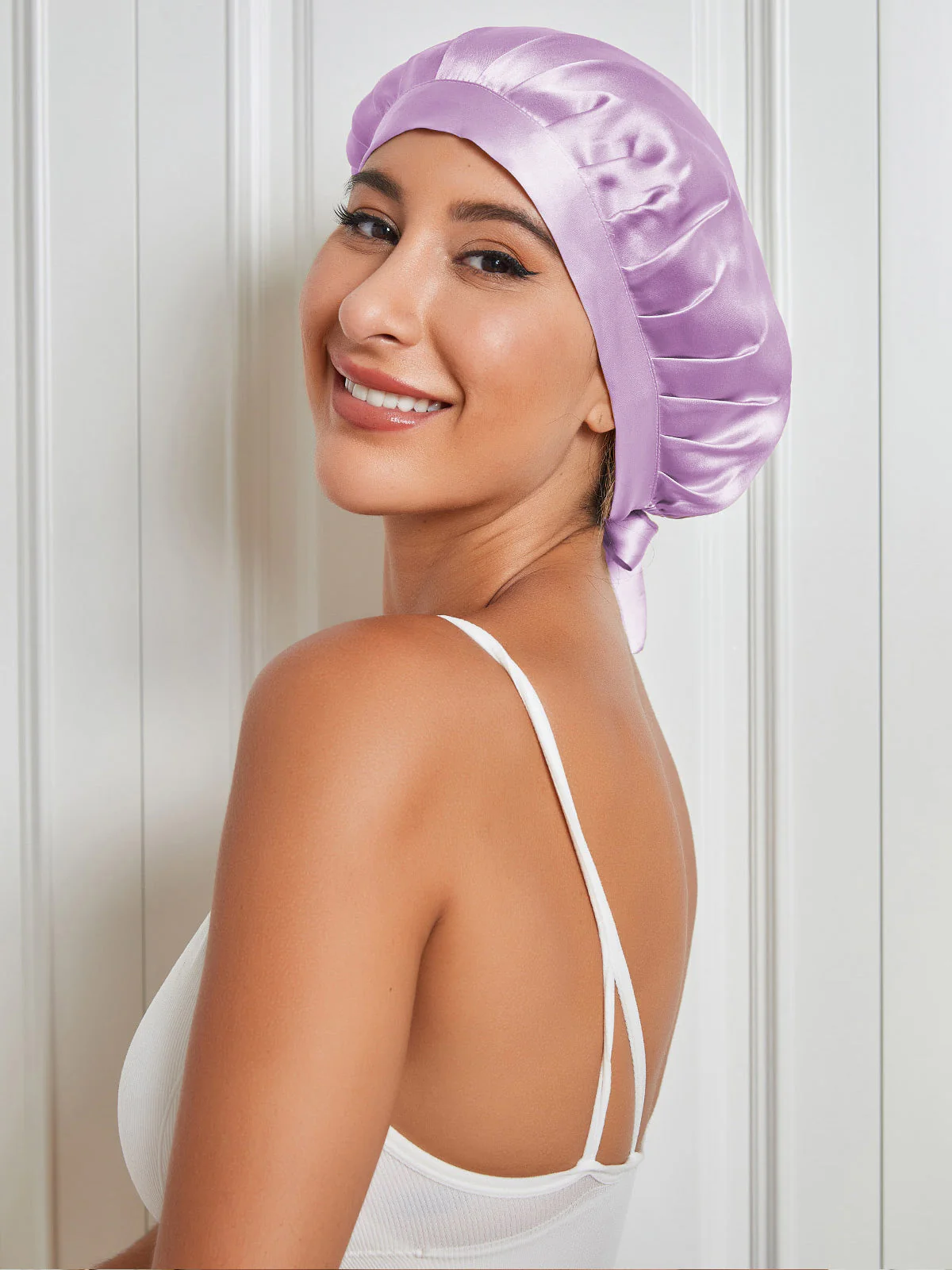 Bonnet Classique en Pure Soie avec Rubans - Image 69