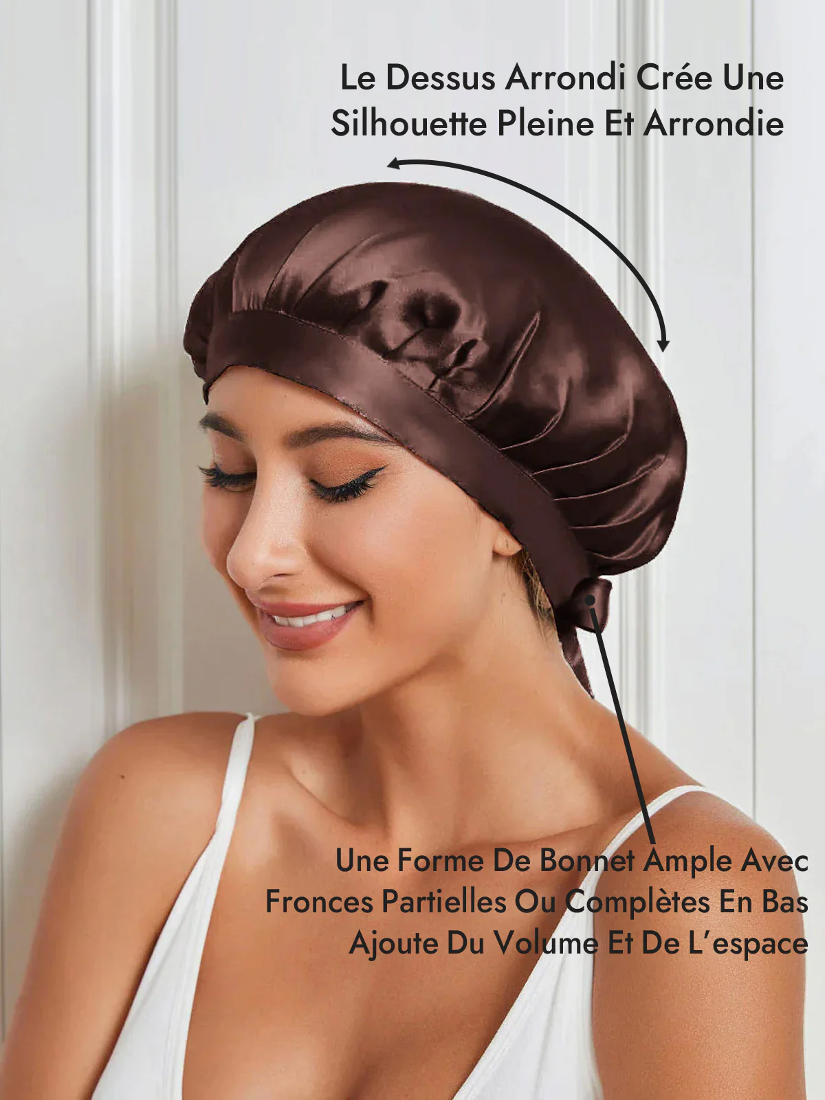 Bonnet de Nuit en 100% Soie de Mûrier avec Rubans - Image 15