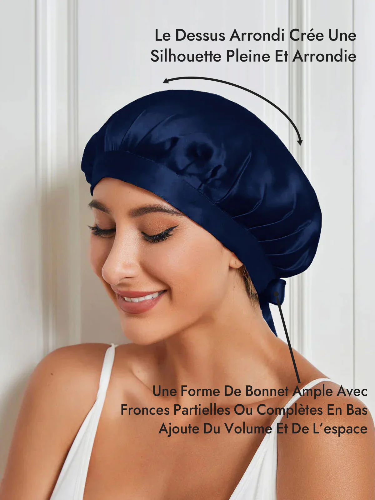 Bonnet de Nuit en 100% Soie de Mûrier avec Rubans - Image 27