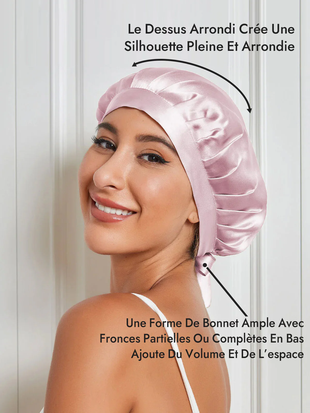 Bonnet de Nuit en 100% Soie de Mûrier avec Rubans - Image 33