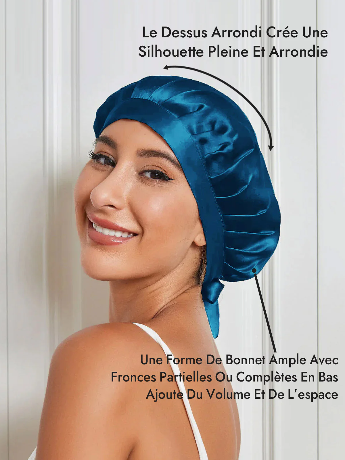 Bonnet de Nuit en 100% Soie de Mûrier avec Rubans - Image 39