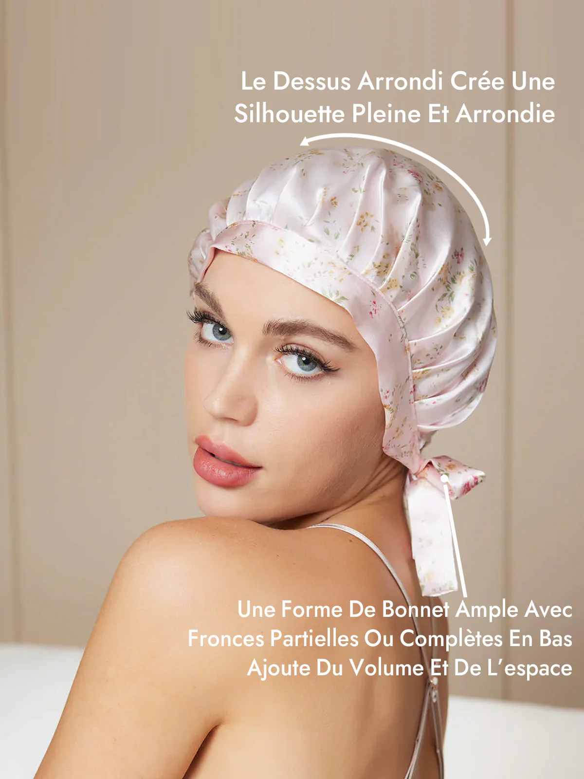 Bonnet de Nuit en 100% Soie de Mûrier avec Rubans - Image 45