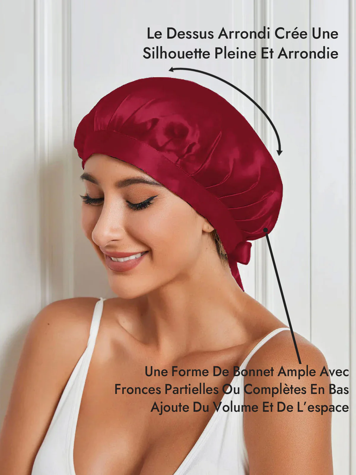 Bonnet de Nuit en 100% Soie de Mûrier avec Rubans - Image 51
