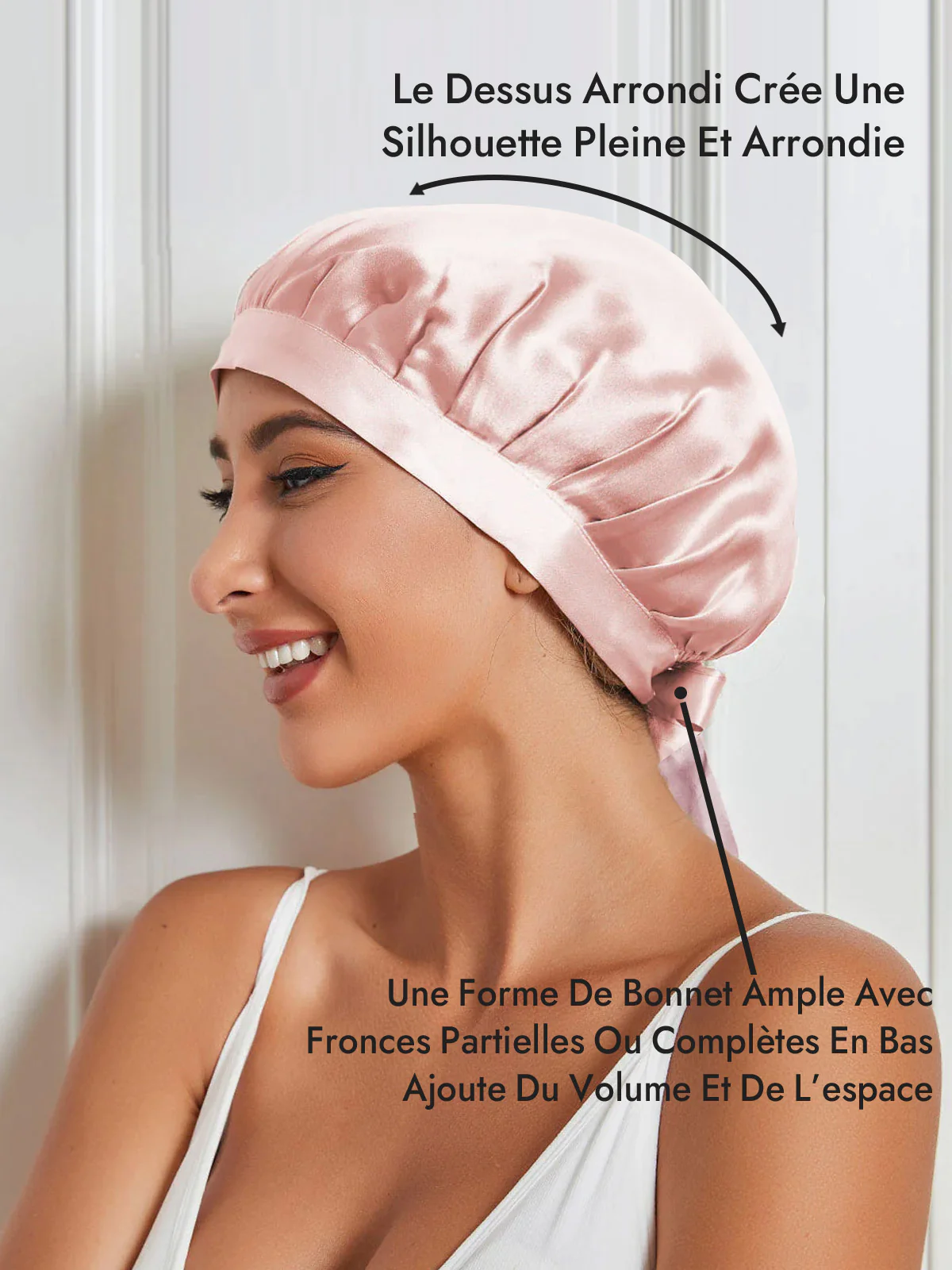 Bonnet de Nuit en 100% Soie de Mûrier avec Rubans - Image 57