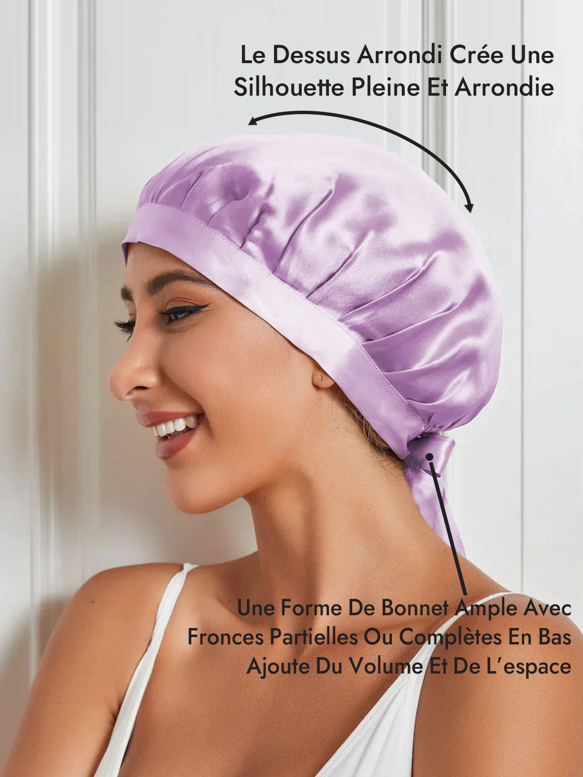 Bonnet de Nuit en 100% Soie de Mûrier avec Rubans - Image 69