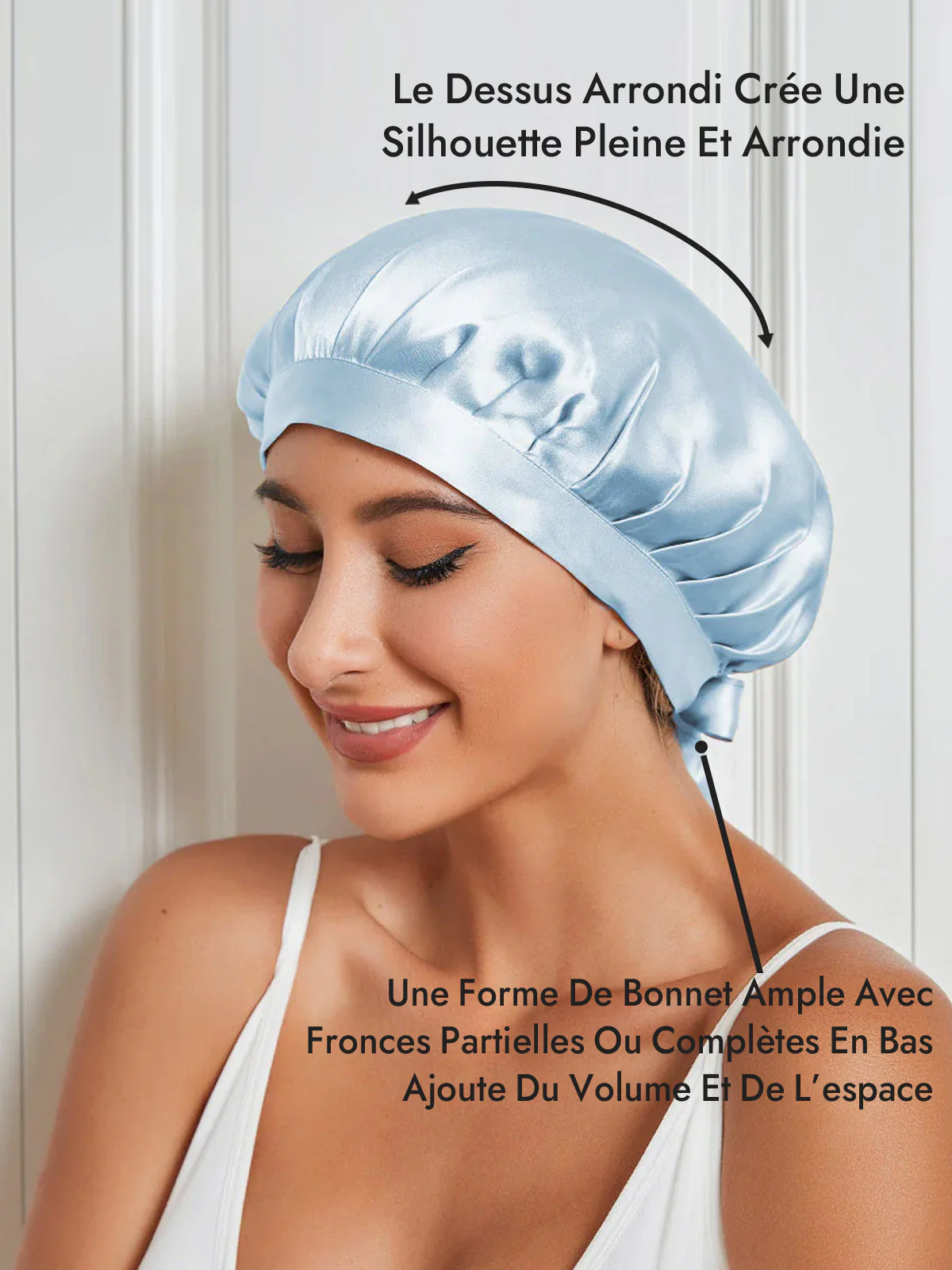 Bonnet de Nuit en 100% Soie de Mûrier avec Rubans - Image 75