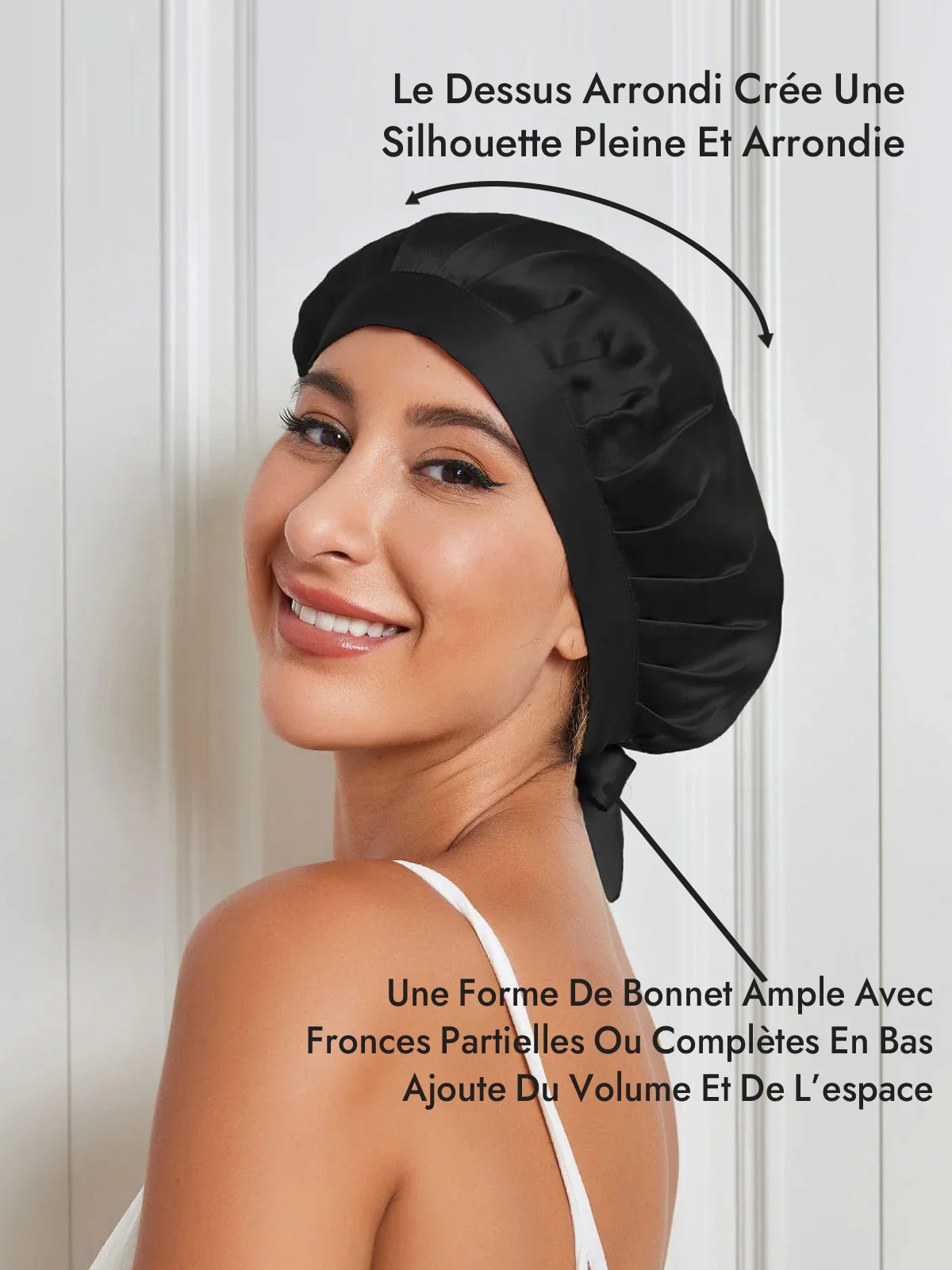 Bonnet de Nuit en 100% Soie de Mûrier avec Rubans - Image 9