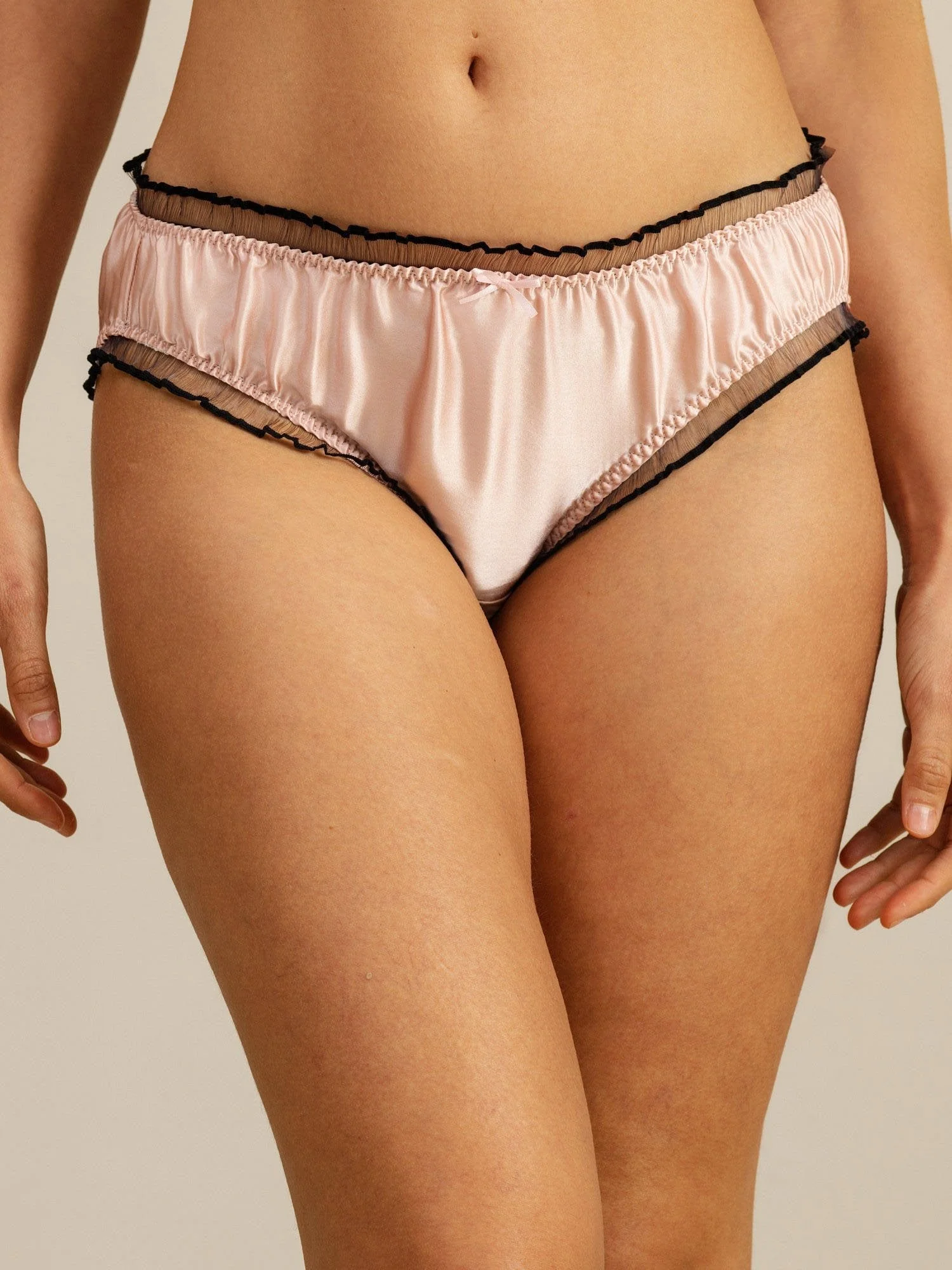 Culotte Confort En Soie Pure Avec Volants Et Bordure Transparente - Image 18