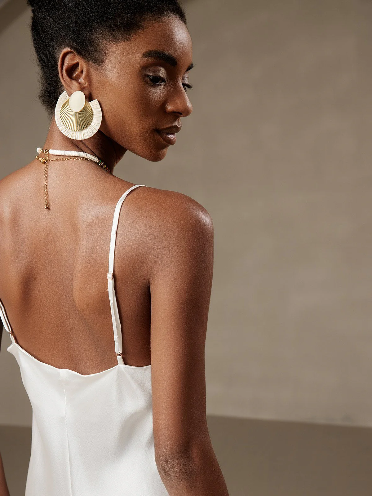 Robe Maxi Longue en Soie Pure avec Bretelles - Image 16