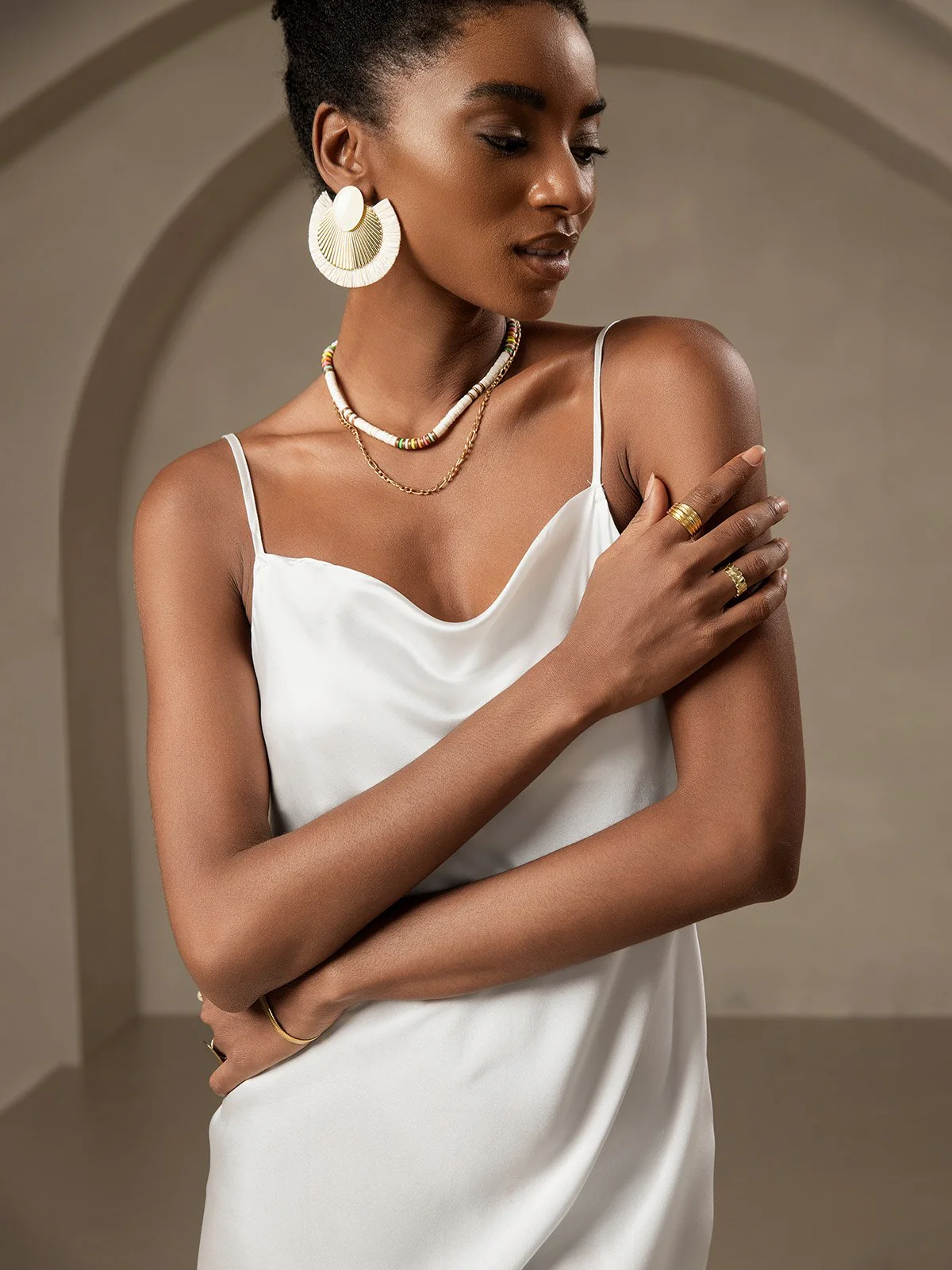 Robe Maxi Longue en Soie Pure avec Bretelles - Image 18