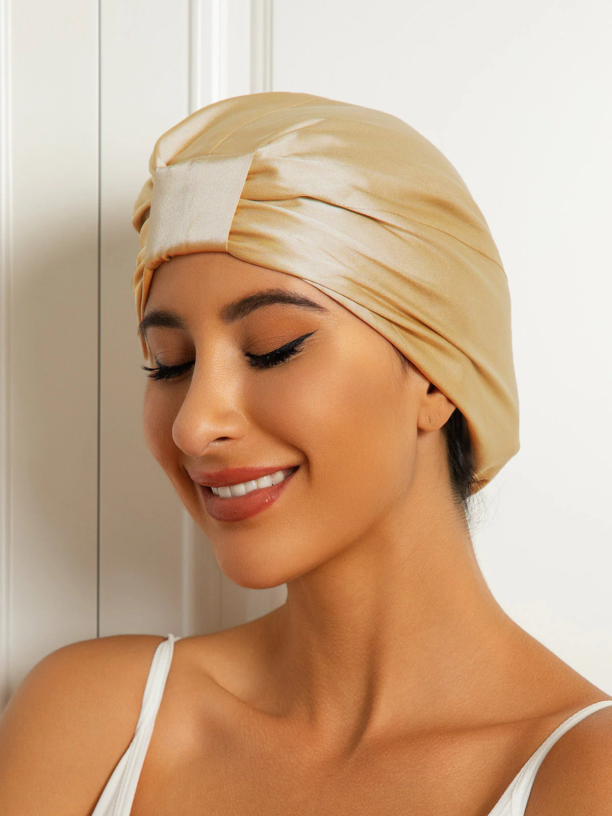 Bonnet Turban Double Couche en Soie Pure - Image 33