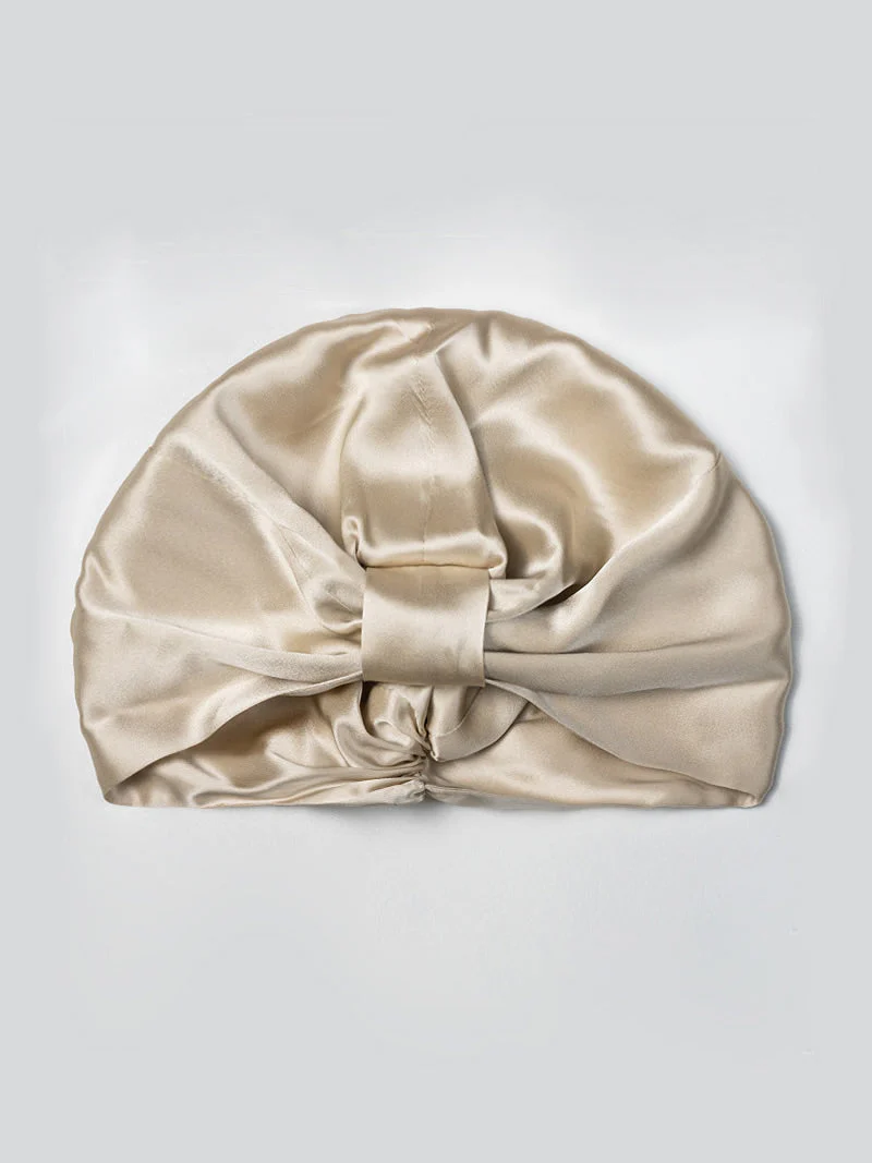 Bonnet Turban Double Couche en Soie Pure - Image 5