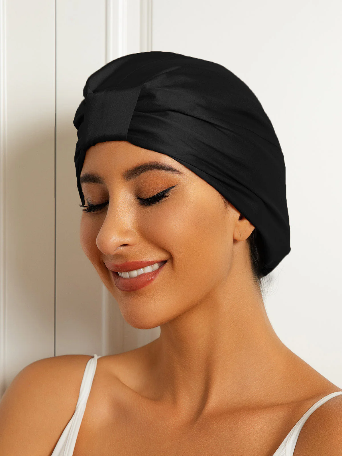 Bonnet Turban Double Couche en Soie Pure - Image 7
