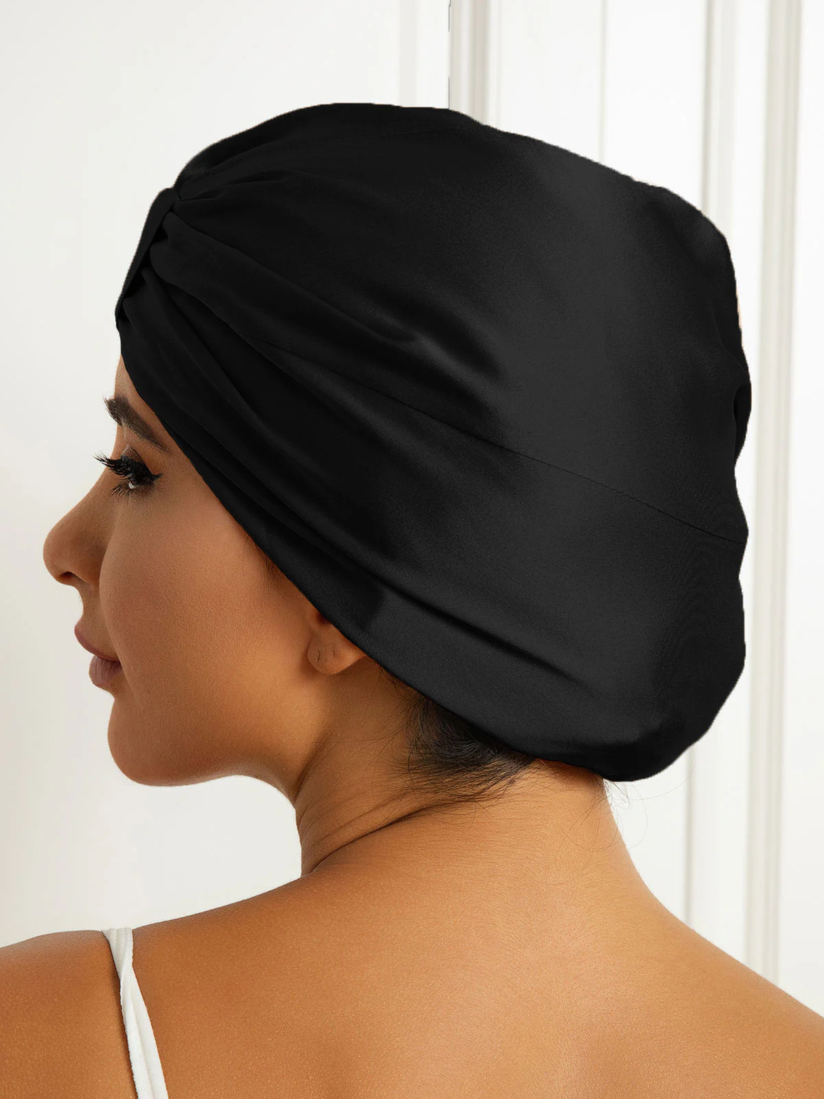 Bonnet Turban Double Couche en Soie Pure - Image 9