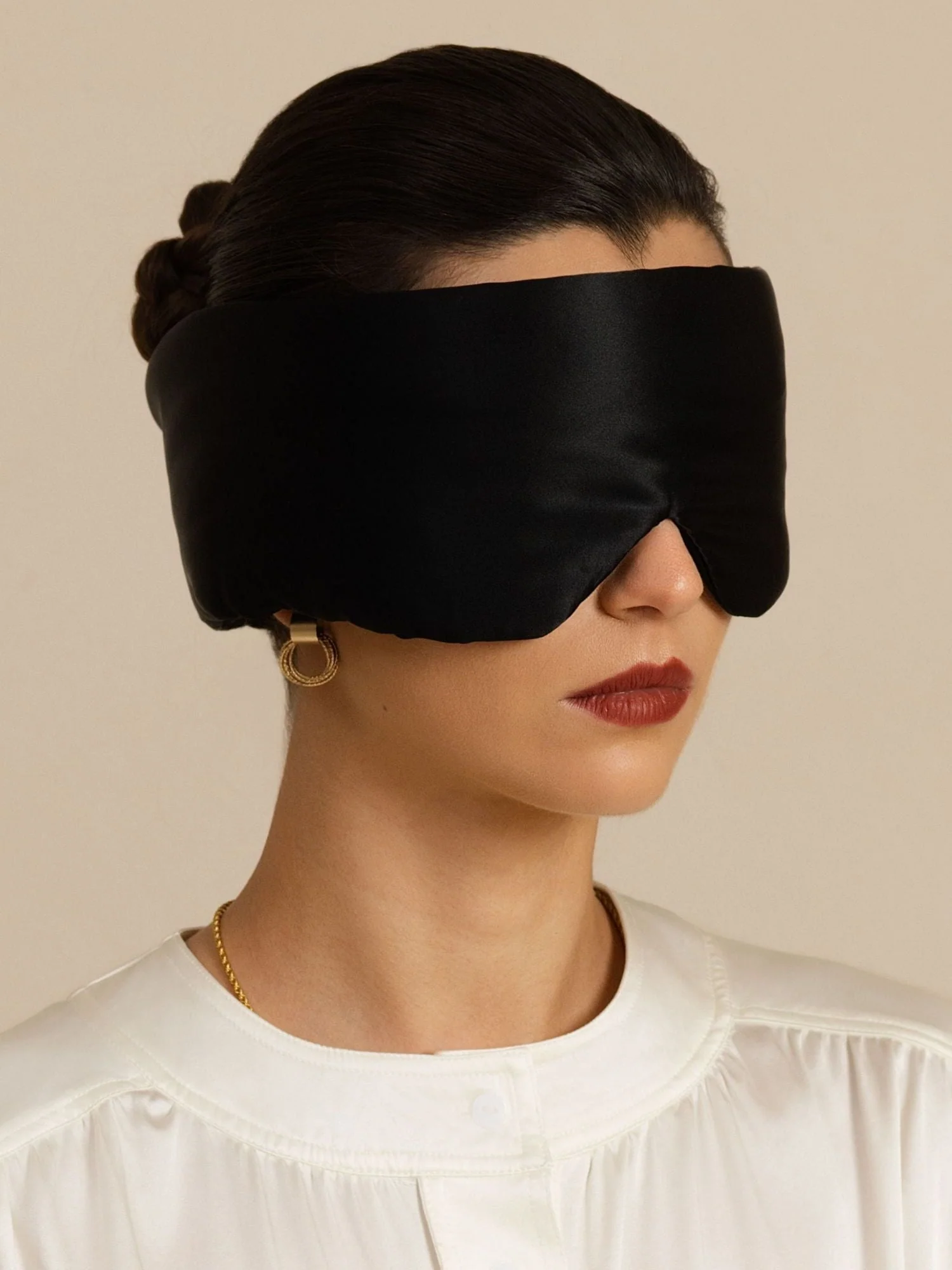 Masque De Nuit En Soie Pure Double Face Avec Fermeture Velcro Silencieuse - Image 15