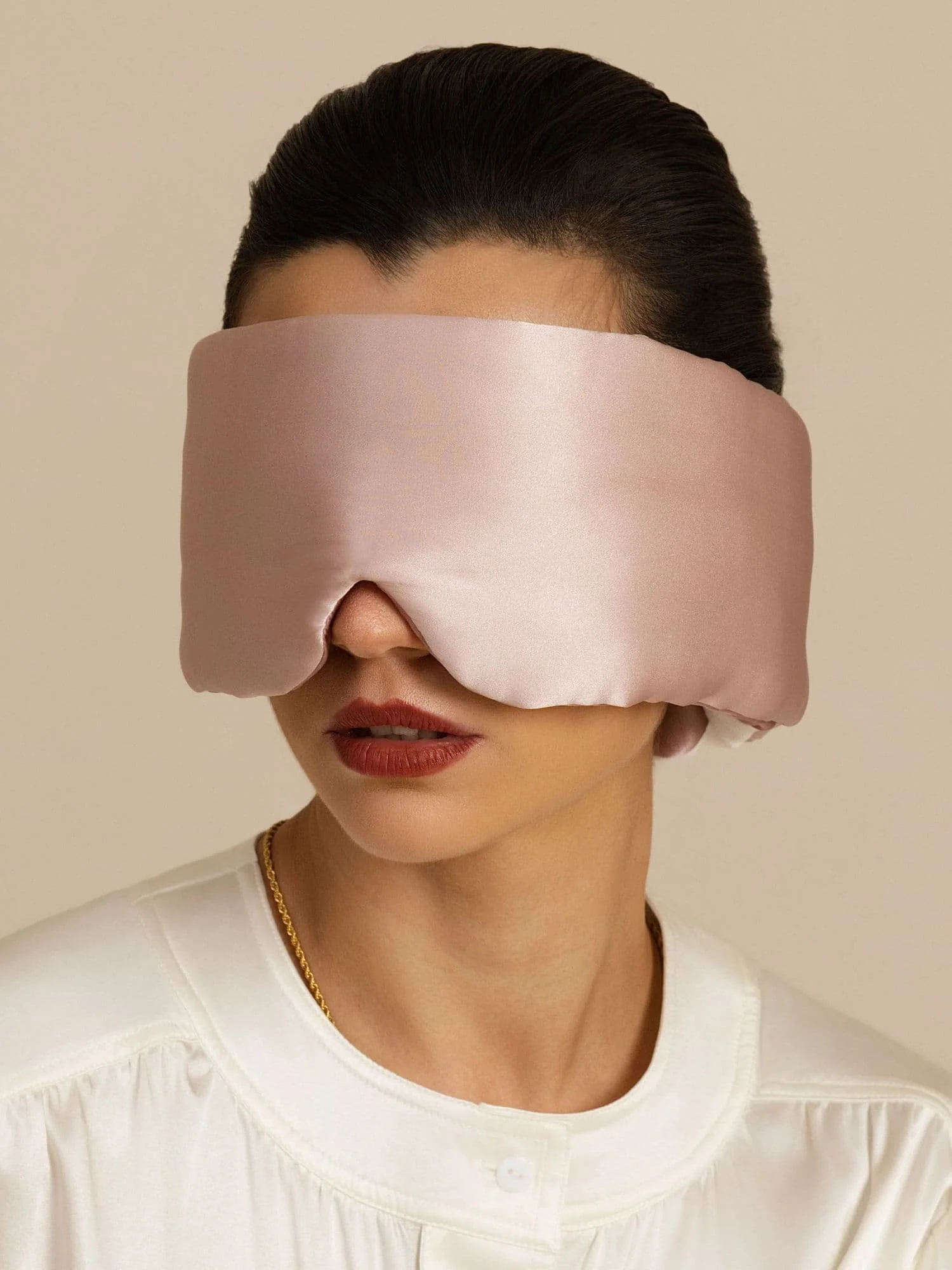 Masque De Nuit En Soie Pure Double Face Avec Fermeture Velcro Silencieuse - Image 6