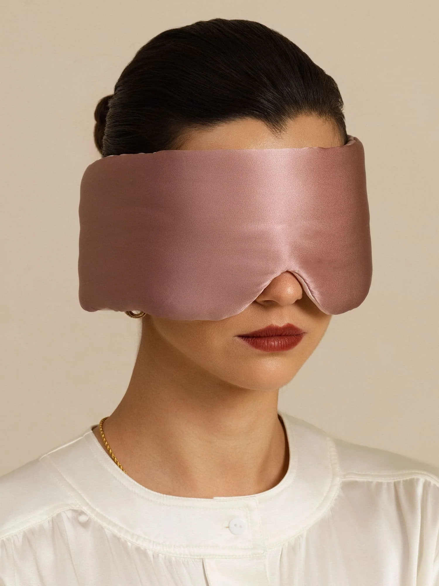 Masque De Nuit En Soie Pure Double Face Avec Fermeture Velcro Silencieuse - Image 7