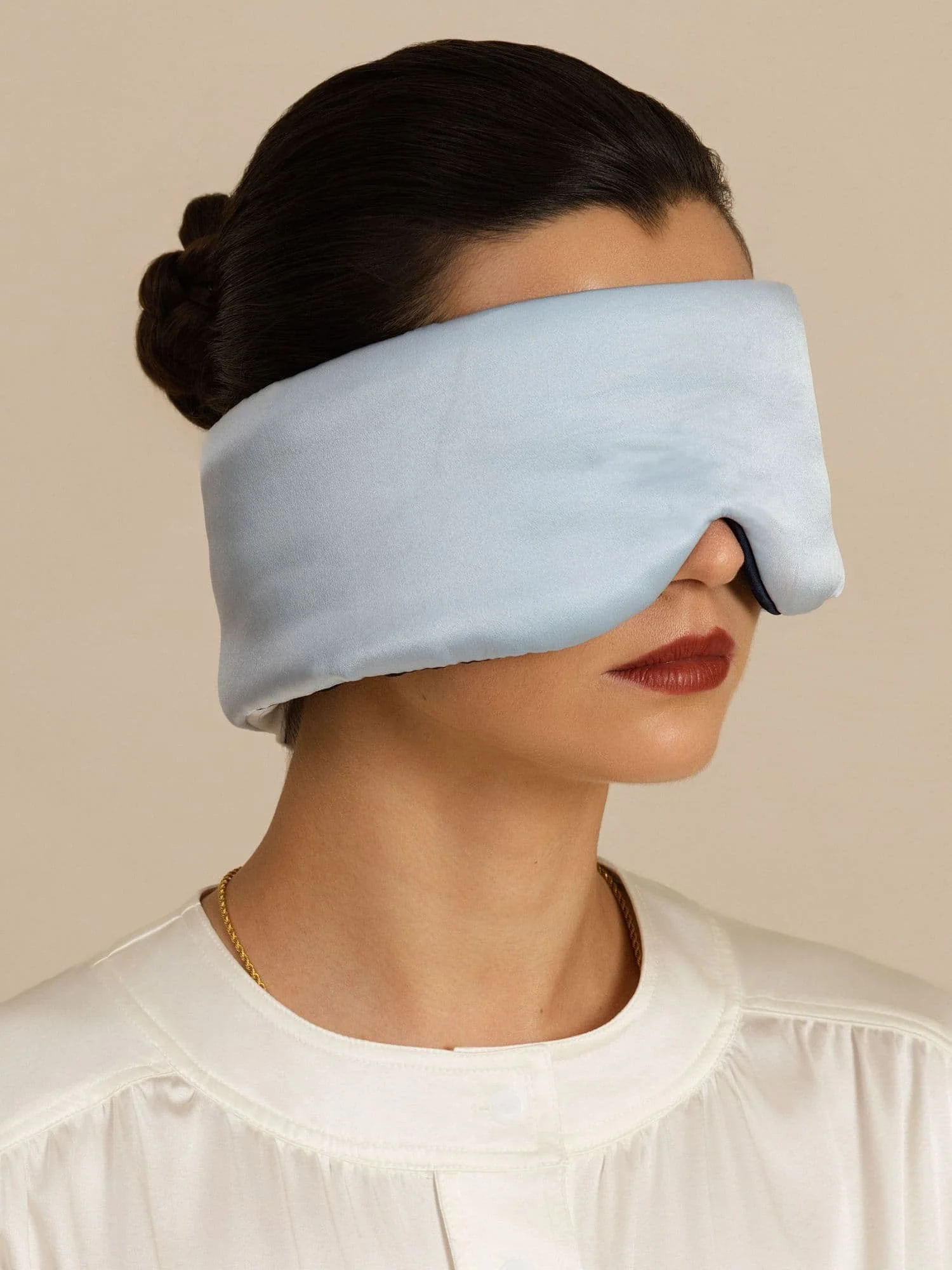 Masque De Nuit En Soie Pure Double Face Avec Fermeture Velcro Silencieuse - Image 8