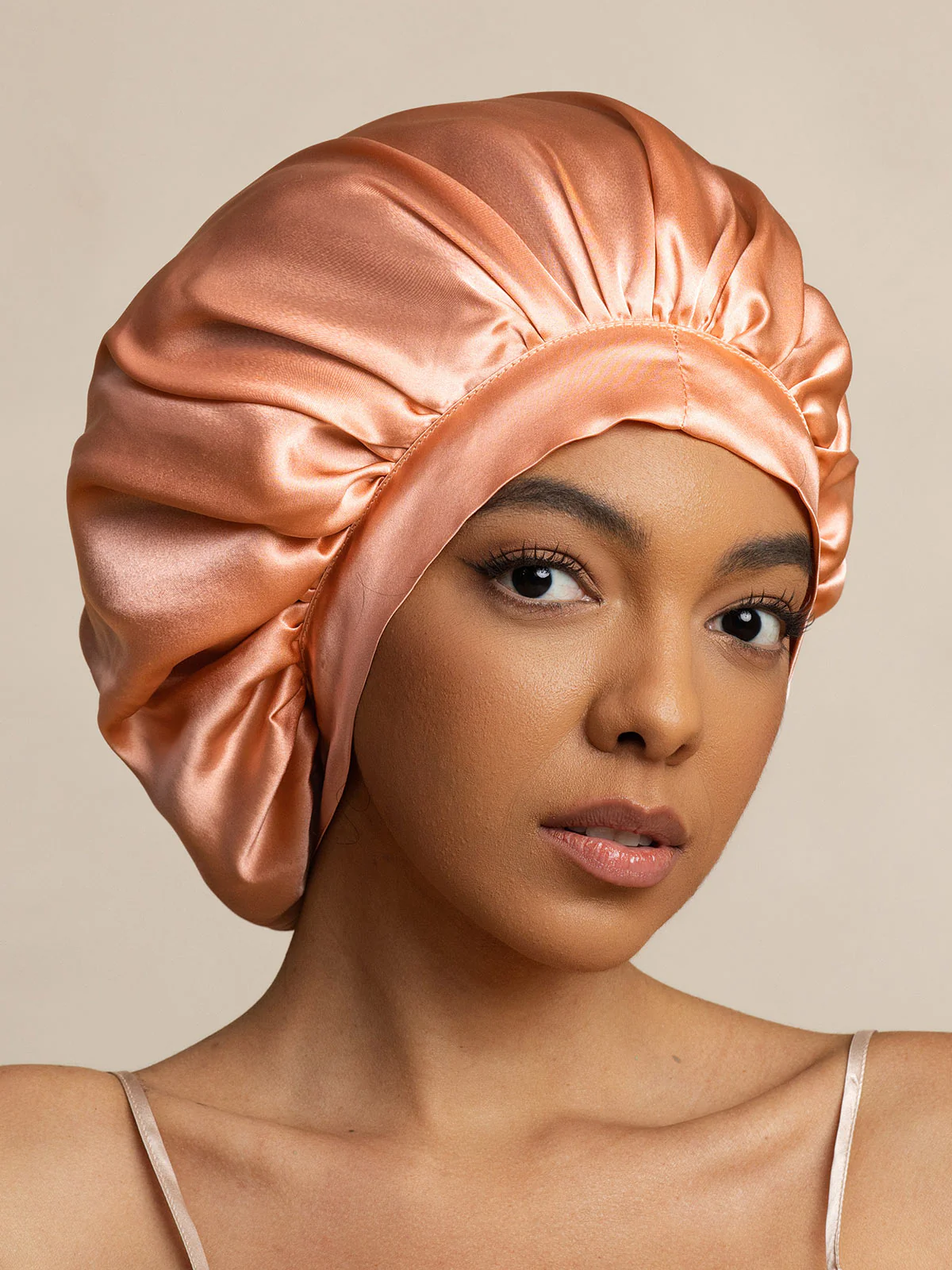 Bonnet de nuit élégant en soie pure avec longs rubans - Image 43