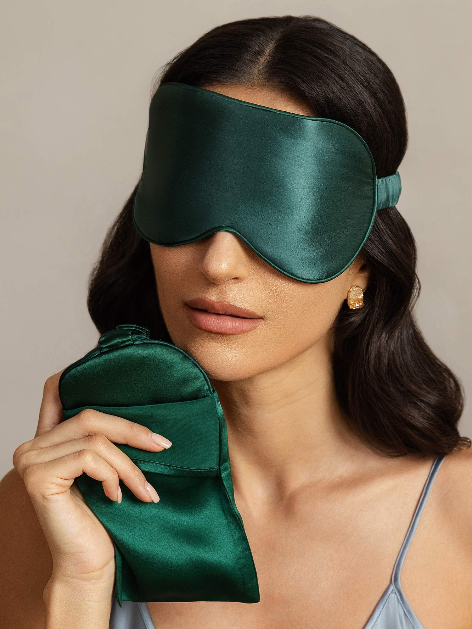 Masque Pour Les Yeux En Pure Soie Et Pochette Enveloppe Set 2 Pièces - Image 20