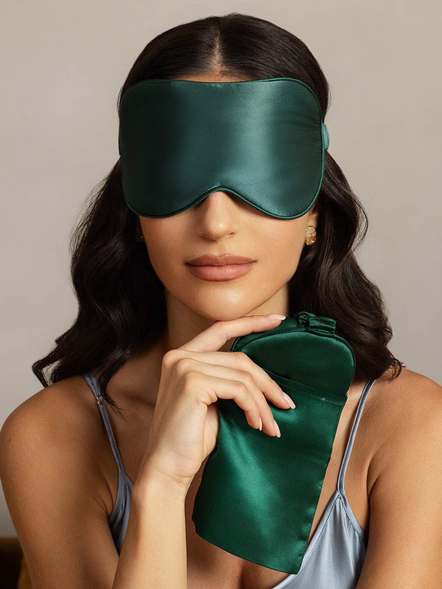 Masque Pour Les Yeux En Pure Soie Et Pochette Enveloppe Set 2 Pièces - Image 23