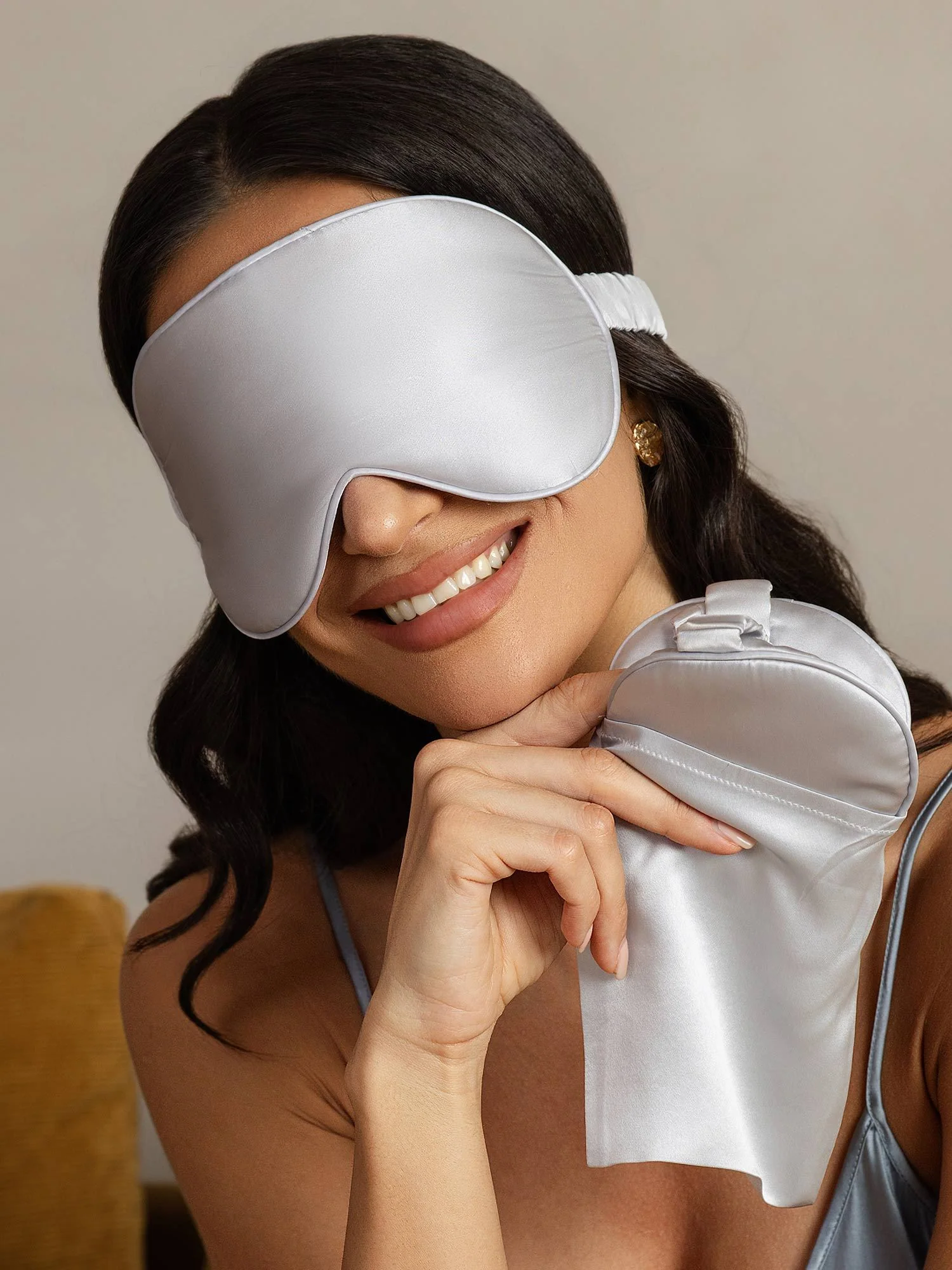 Masque Pour Les Yeux En Pure Soie Et Pochette Enveloppe Set 2 Pièces - Image 37