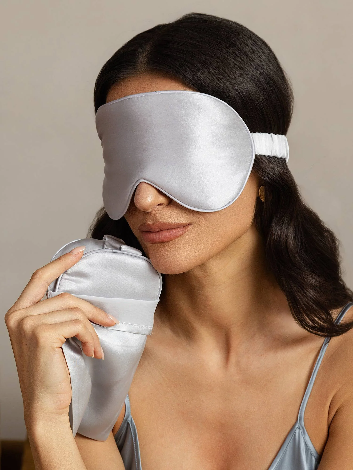 Masque Pour Les Yeux En Pure Soie Et Pochette Enveloppe Set 2 Pièces - Image 39