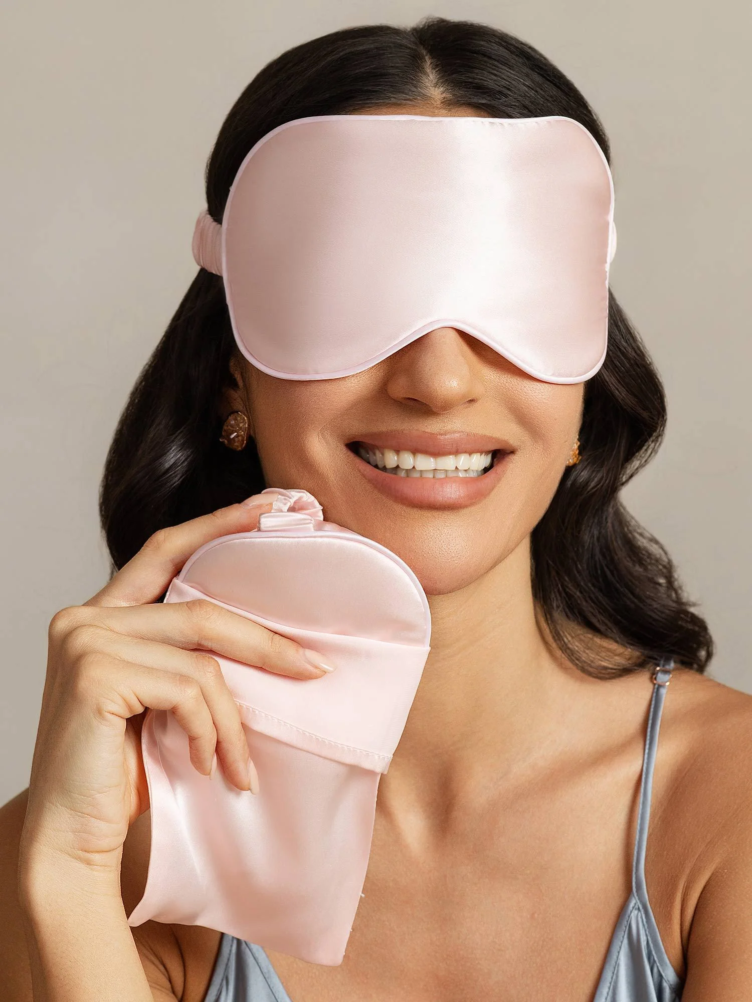 Masque Pour Les Yeux En Pure Soie Et Pochette Enveloppe Set 2 Pièces - Image 4