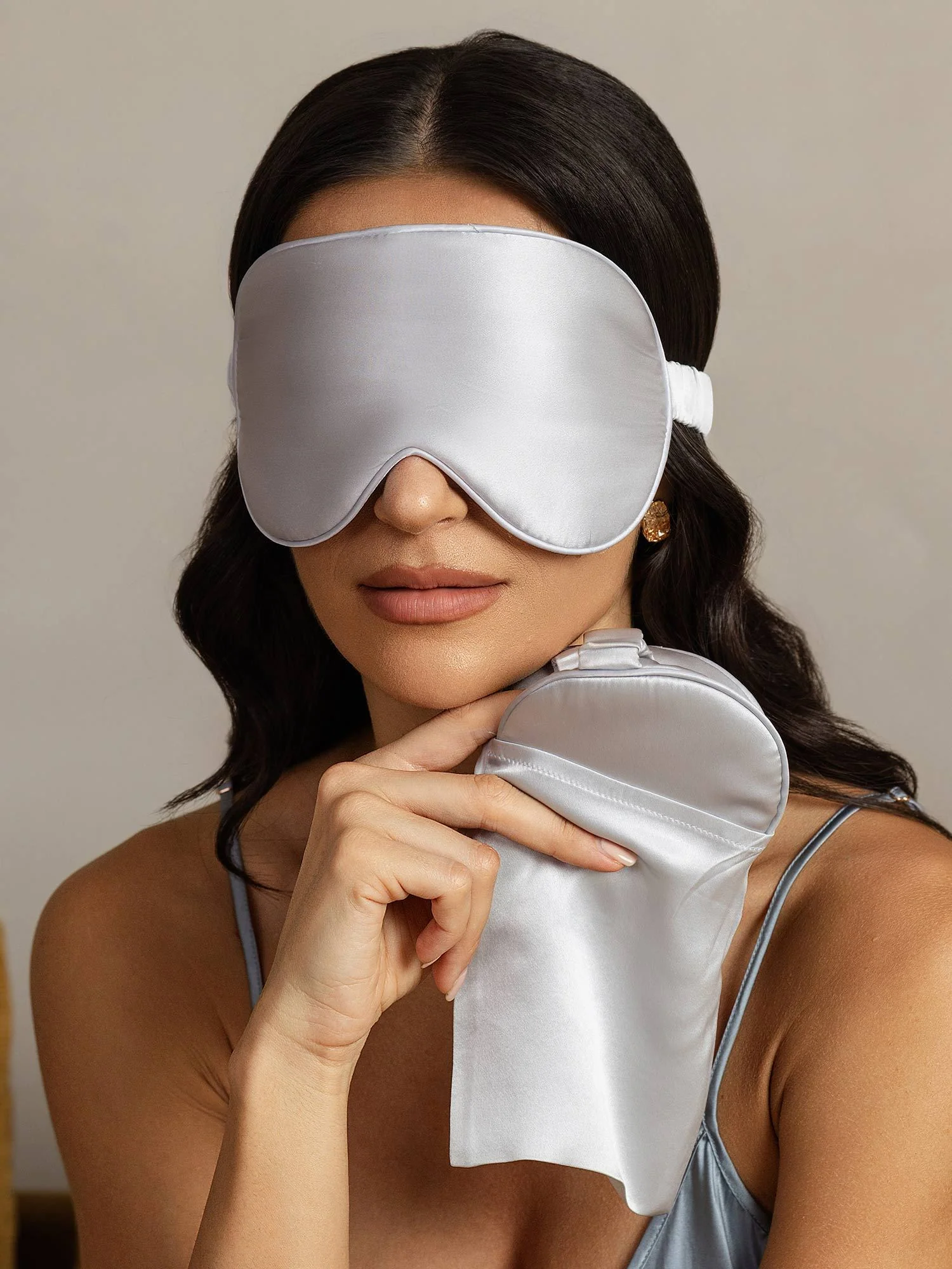 Masque Pour Les Yeux En Pure Soie Et Pochette Enveloppe Set 2 Pièces - Image 40