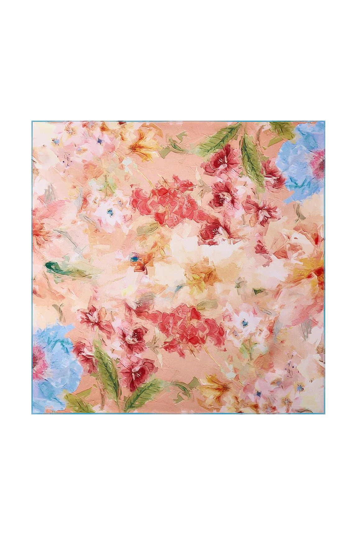 Pure Silk Floral Bliss Square Scarf - Taille 53x53cm