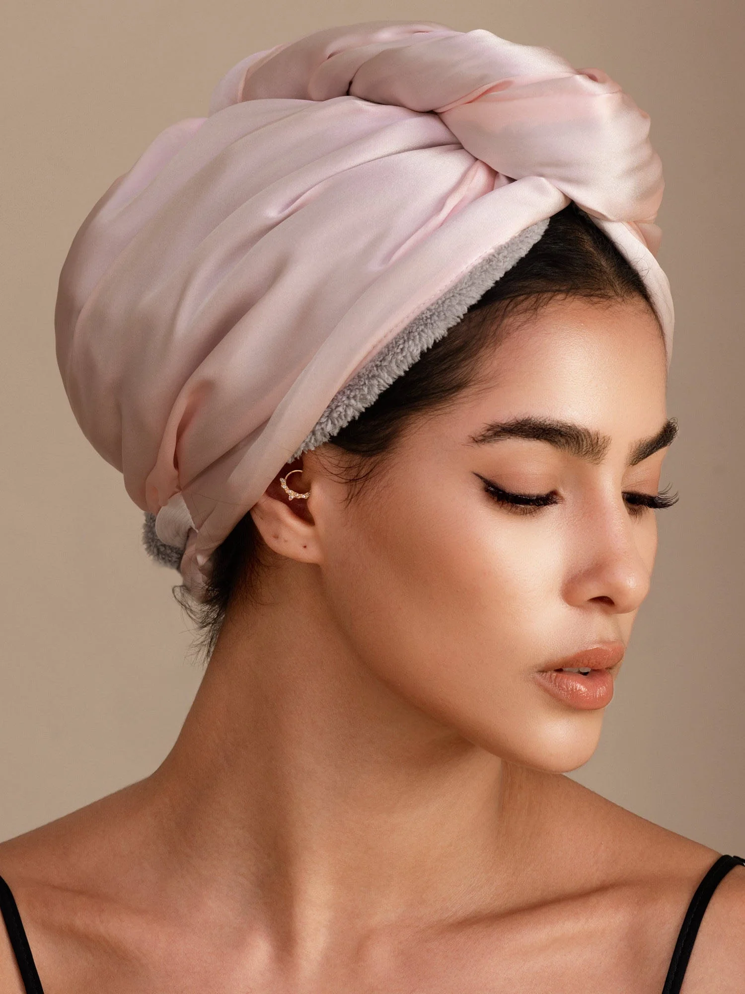 100% Soie de Mûrier Serviette Cheveux Double Face – Séchage Rapide, Anti-Frisottis & Doux pour les Cheveux - Image 27