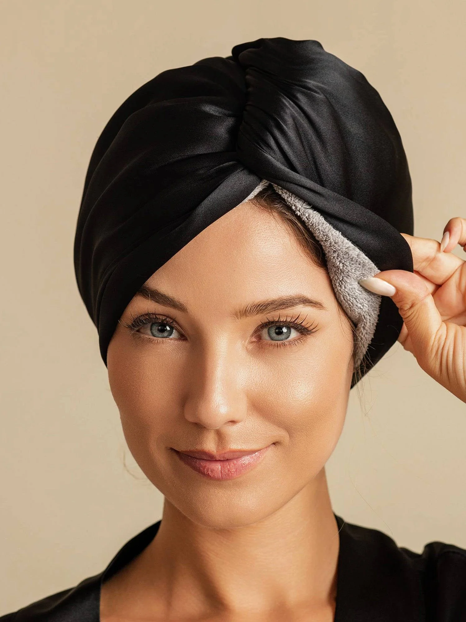 100% Soie de Mûrier Serviette Cheveux Double Face – Séchage Rapide, Anti-Frisottis & Doux pour les Cheveux - Image 28
