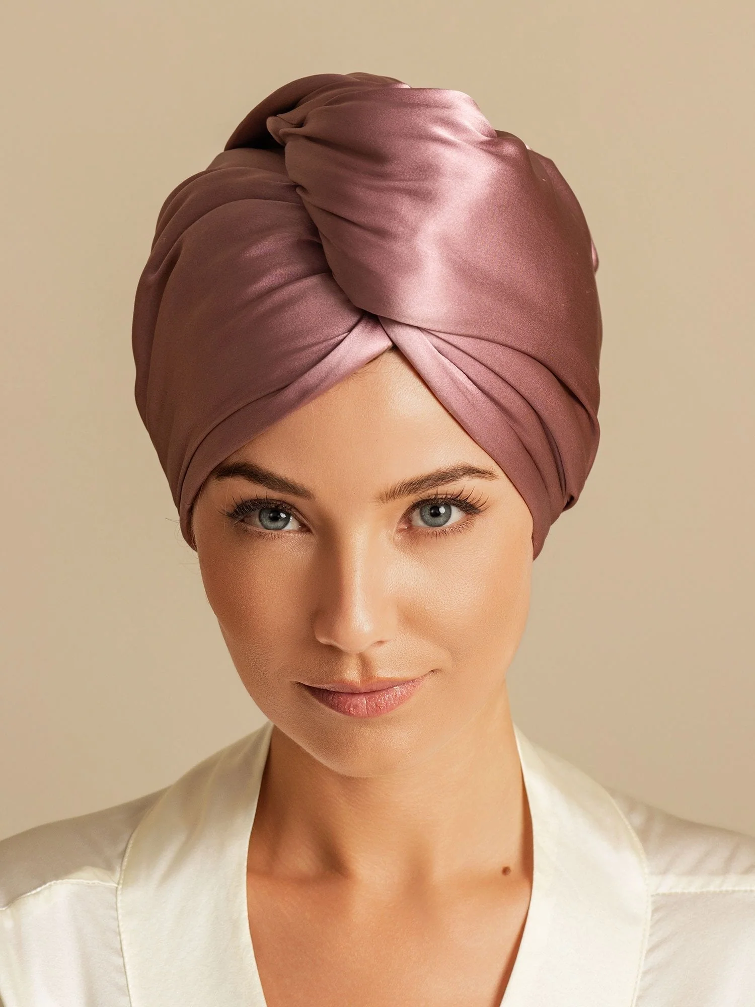 100% Soie de Mûrier Serviette Cheveux Double Face – Séchage Rapide, Anti-Frisottis & Doux pour les Cheveux - Image 3