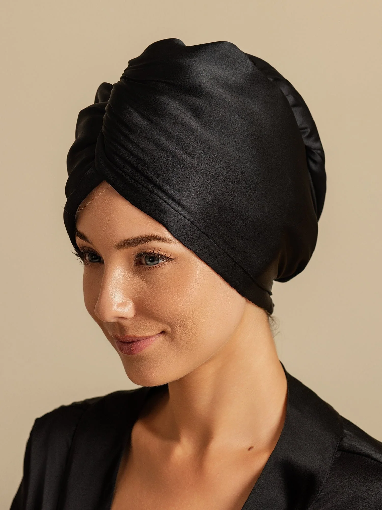 100% Soie de Mûrier Serviette Cheveux Double Face – Séchage Rapide, Anti-Frisottis & Doux pour les Cheveux - Image 31